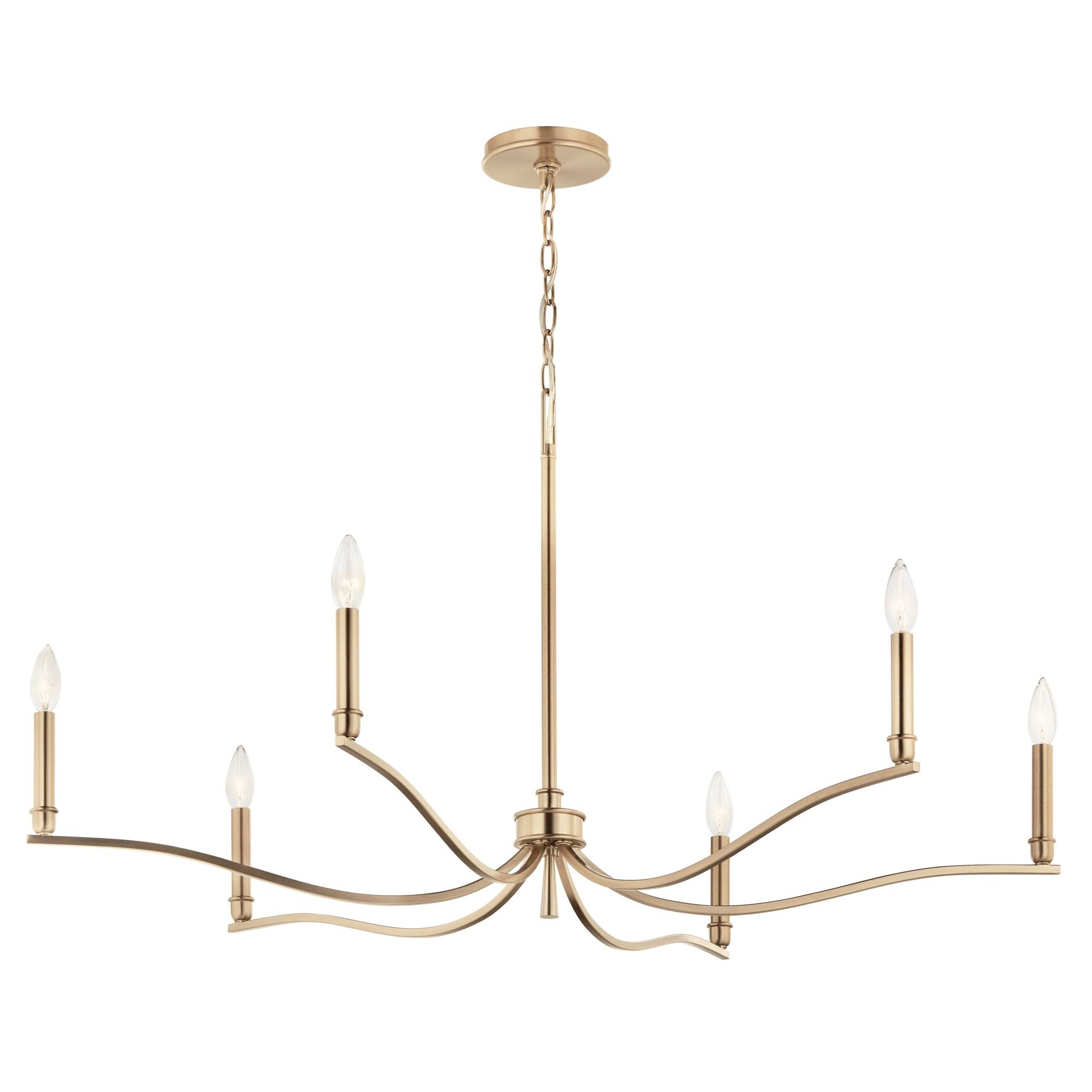 Kichler 52696 Malene 6 Light 42" Wide Taper Candle Style Chandelier - Bronze