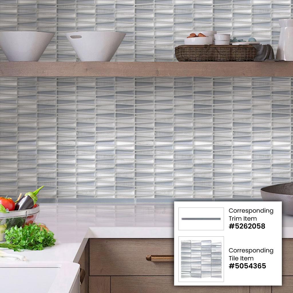 1" x 3" Glass Brick Joint Mosaic Wall and Floor Tile