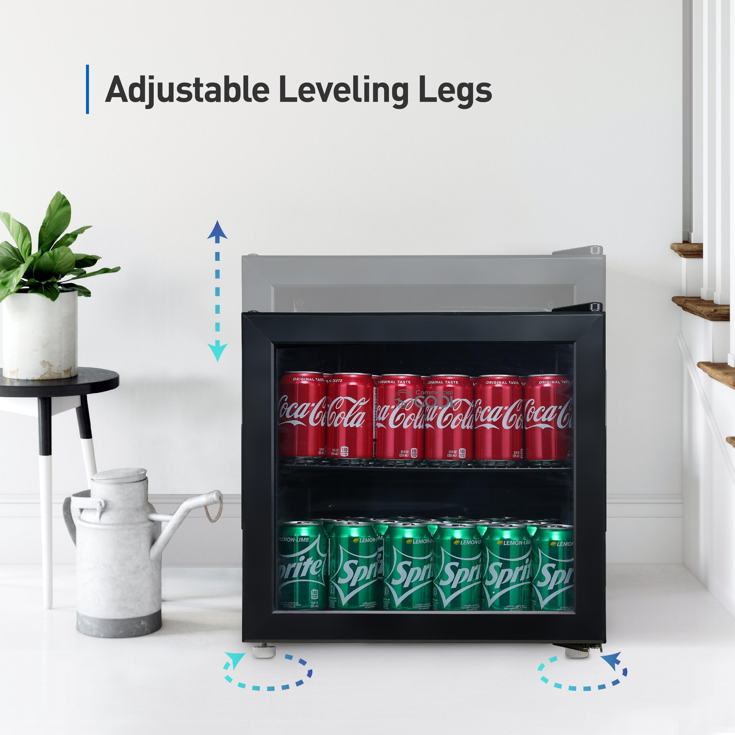 Commercial Cool 18.9'' W Freestanding 51 Cans (12 oz.) 1.7 Cubic Feet Beverage Cooler with Reversible Glass Door