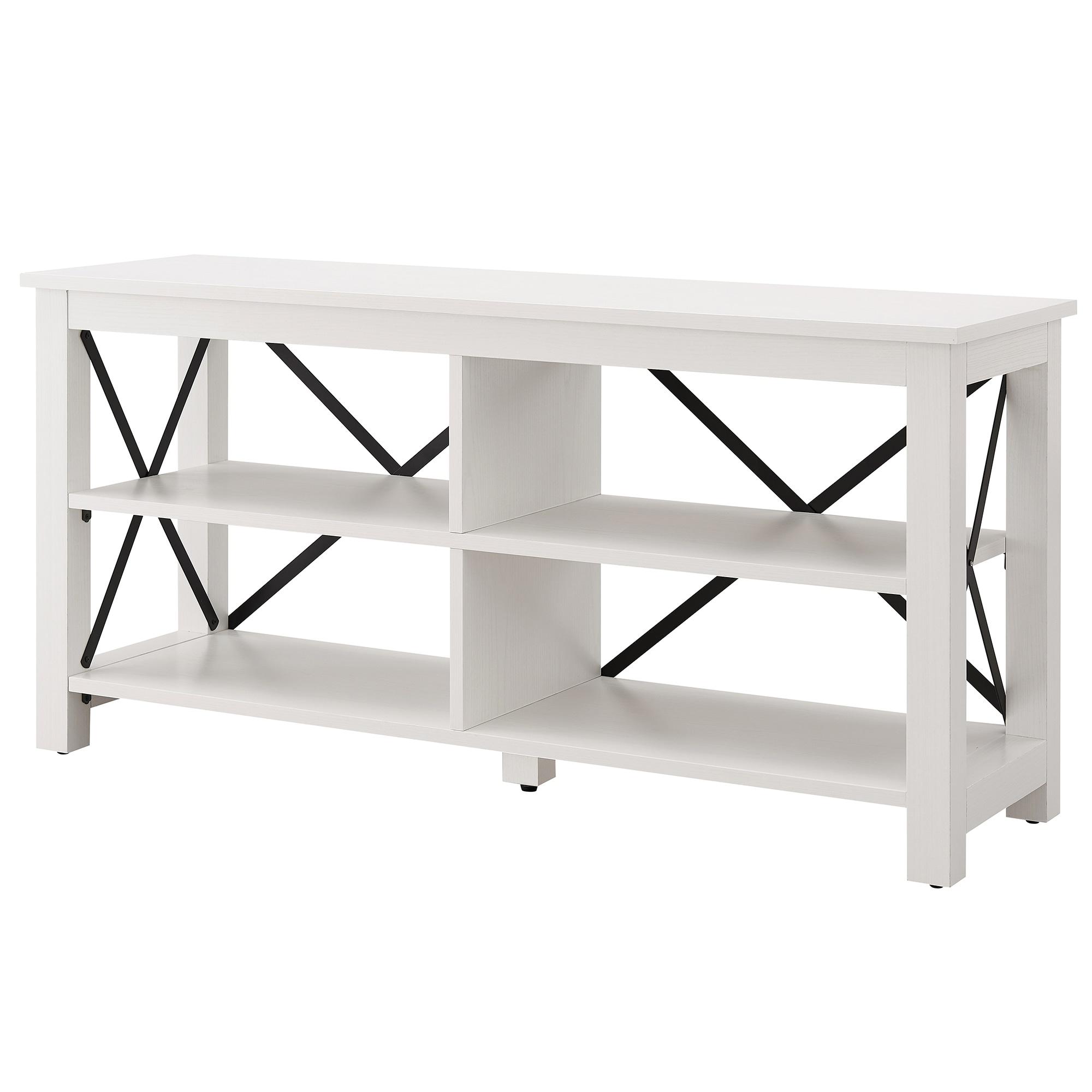 Evelyn&Zoe Sawyer Rectangular TV Stand for TV's up to 55", White