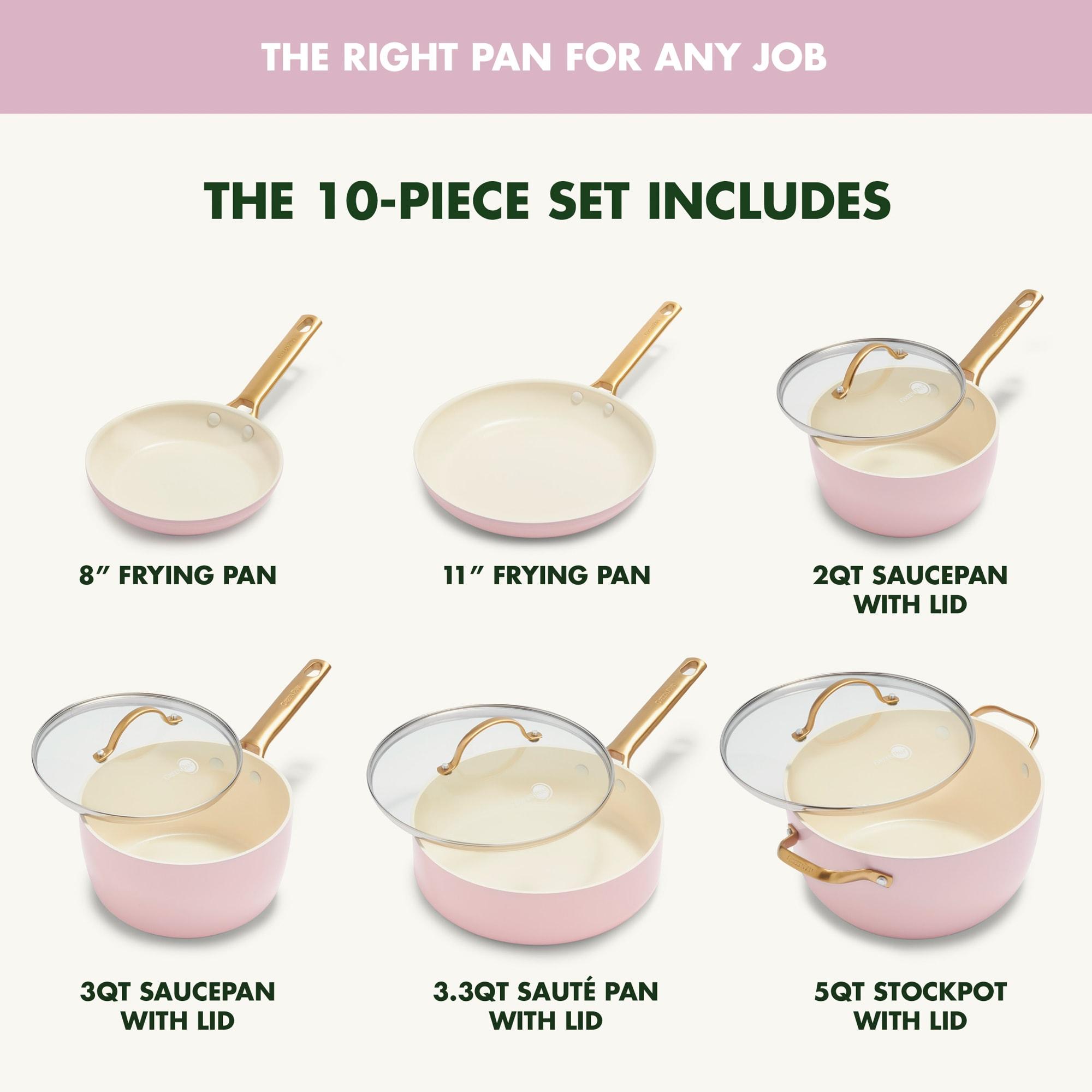GreenPan Reserve Hard Anodized Healthy Ceramic Nonstick 10 Piece Cookware Set