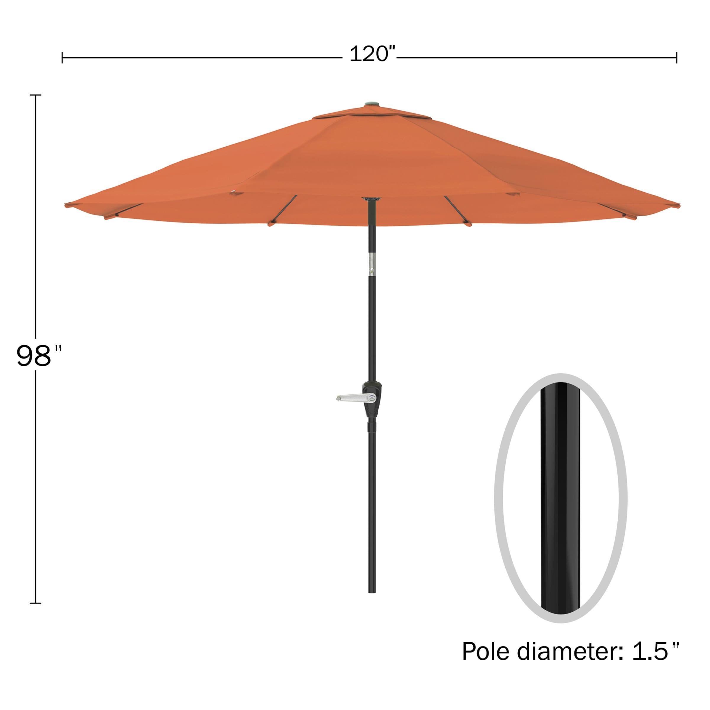Pure Garden 10 Ft Patio Umbrella with Base, Orange