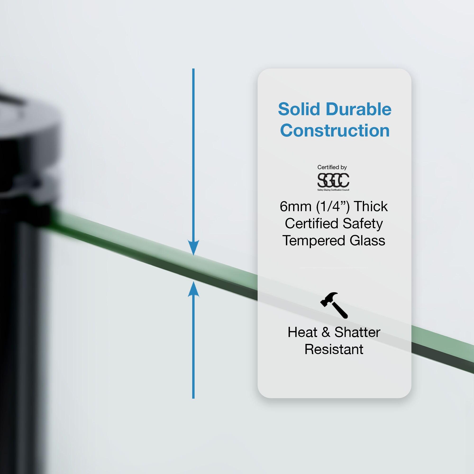 OVE Decors Breeze 33 in. Round Shower Kit w/ Clear, Base, Wall