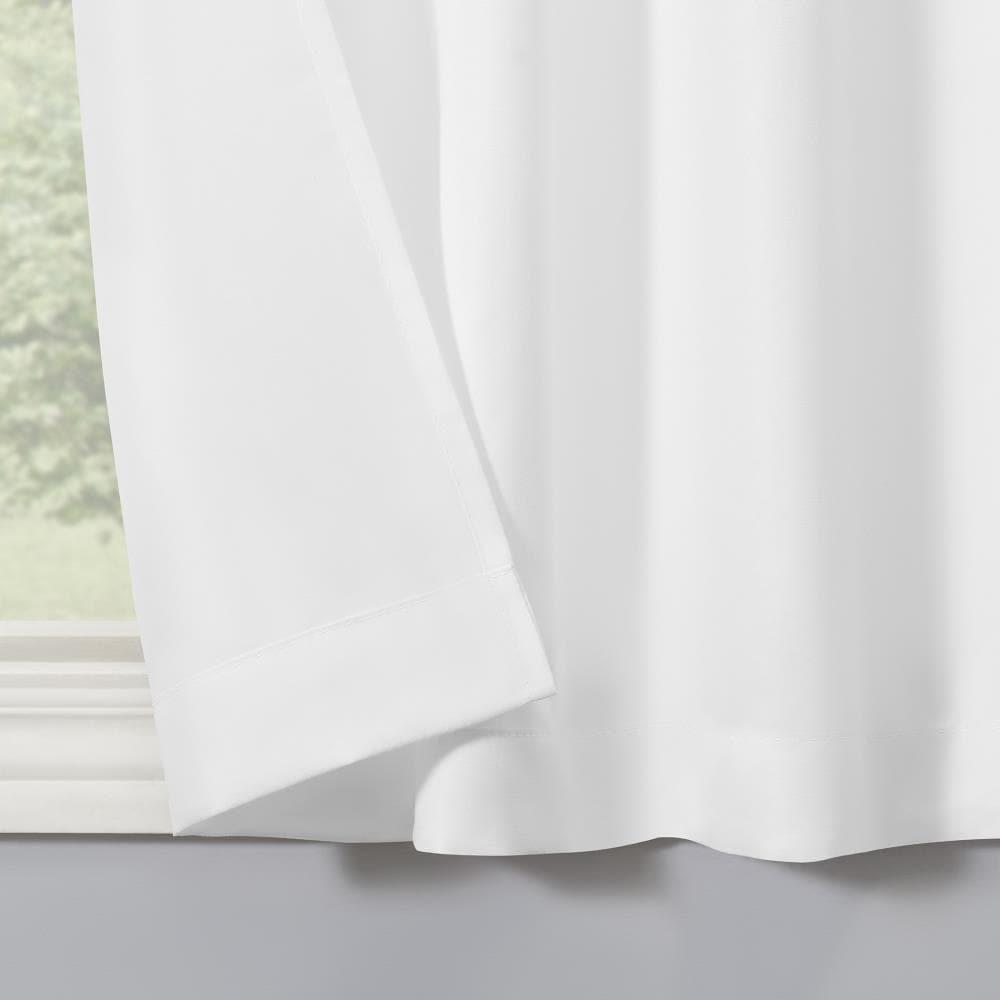 Set of 3 (24"x27") Martine Microfiber Semi-Sheer Rod Pocket Kitchen Curtain Valance and Tiers Set White - No. 918