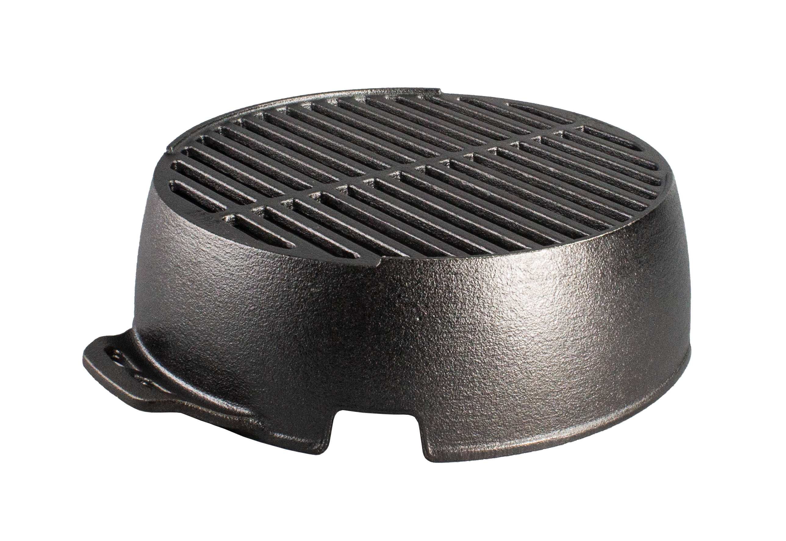 Lodge Cast Iron 12" Charcoal Camping Round Kickoff Grill