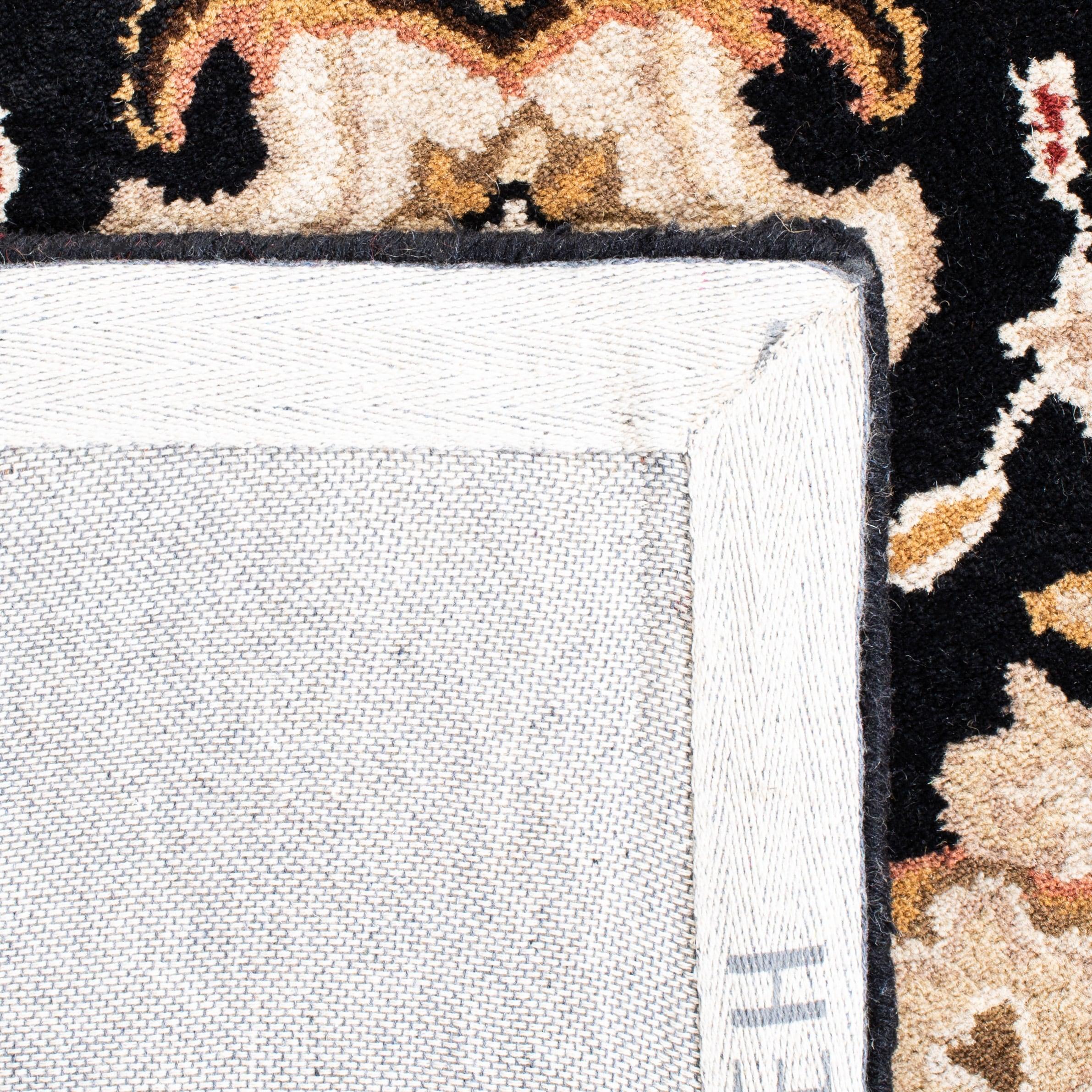 Heritage HG817 Hand Tufted Area Rug - Black/Ivory - 4'x6' - Safavieh.