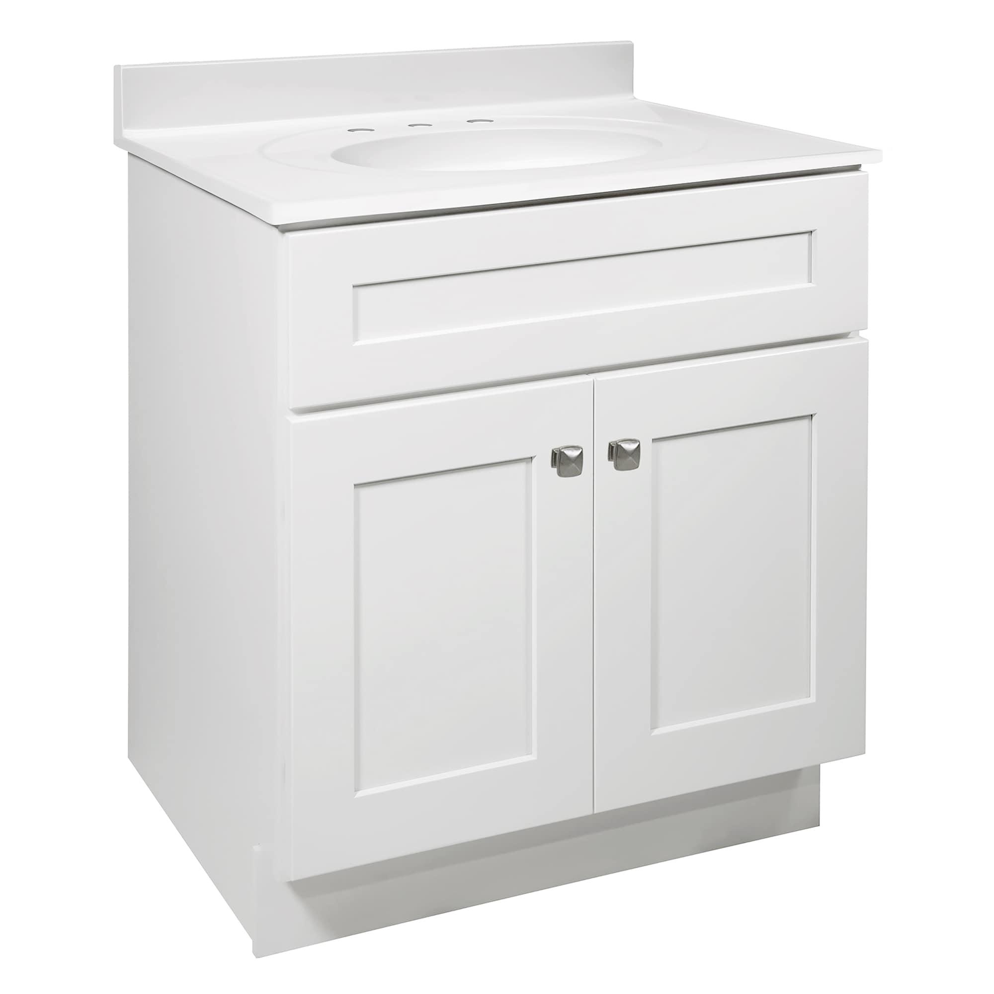 Design House Brookings 30 Inch Bathroom Vanity, Ready to Assemble, Solid Wood, Sherwin Williams – Design House, 587089