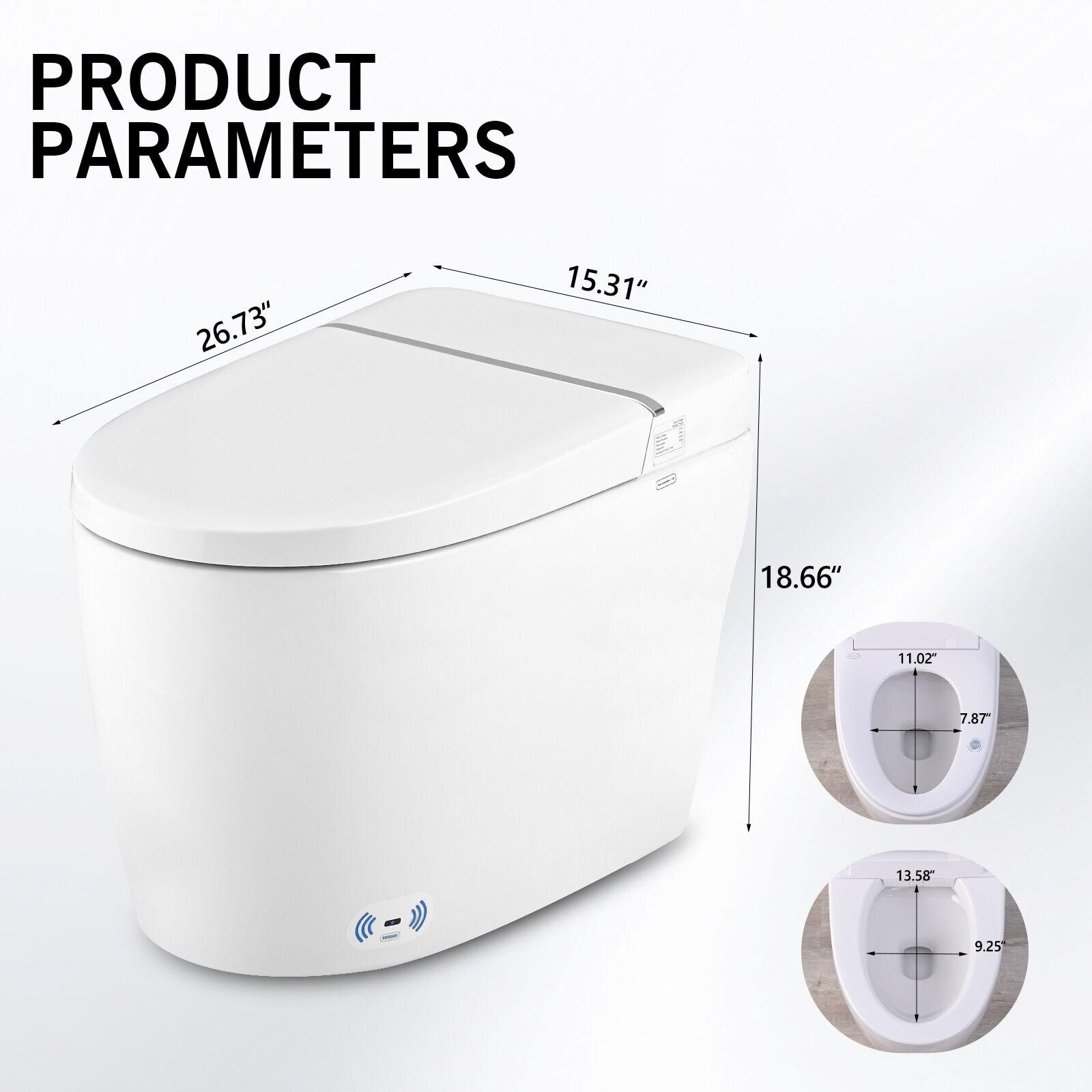 VIBRANTBATH 1.1 Gallons GPF Elongated Bidet Toilet (Seat Included)