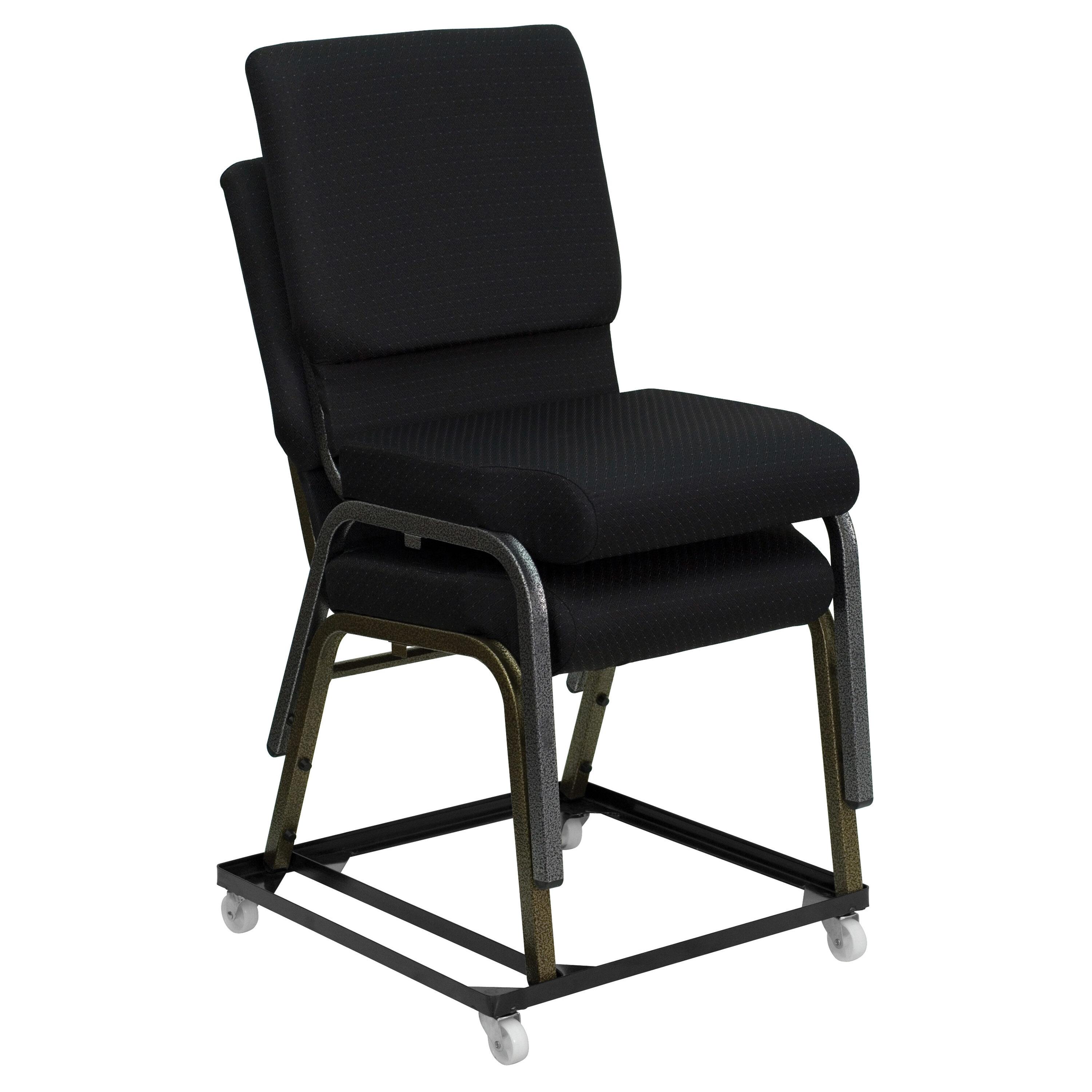 Flash Furniture HERCULES Series Steel Stack Chair and Church Chair Dolly