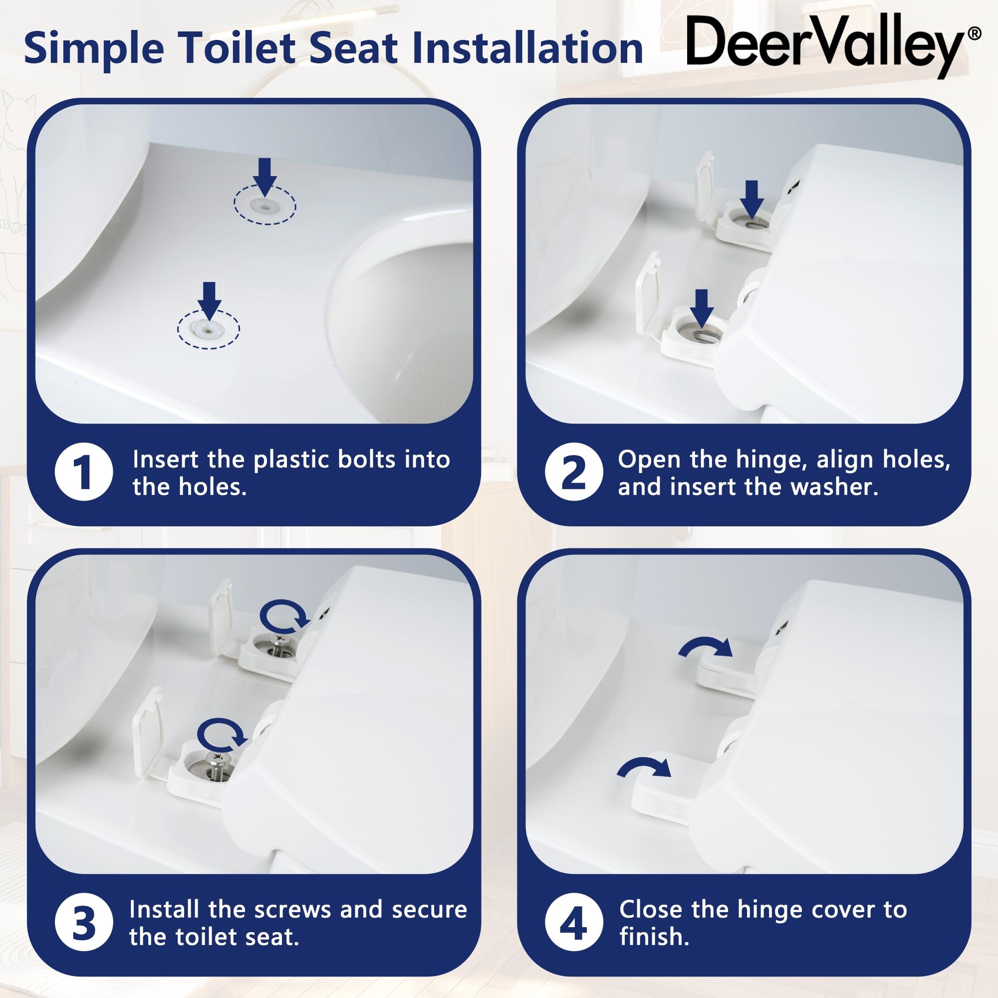 DeerValley Dynasty Elongated Toilet Two-Piece Toilets, ADA Height 17.5" Comfort Chair Height Toilet Bowl With Soft Close Seat