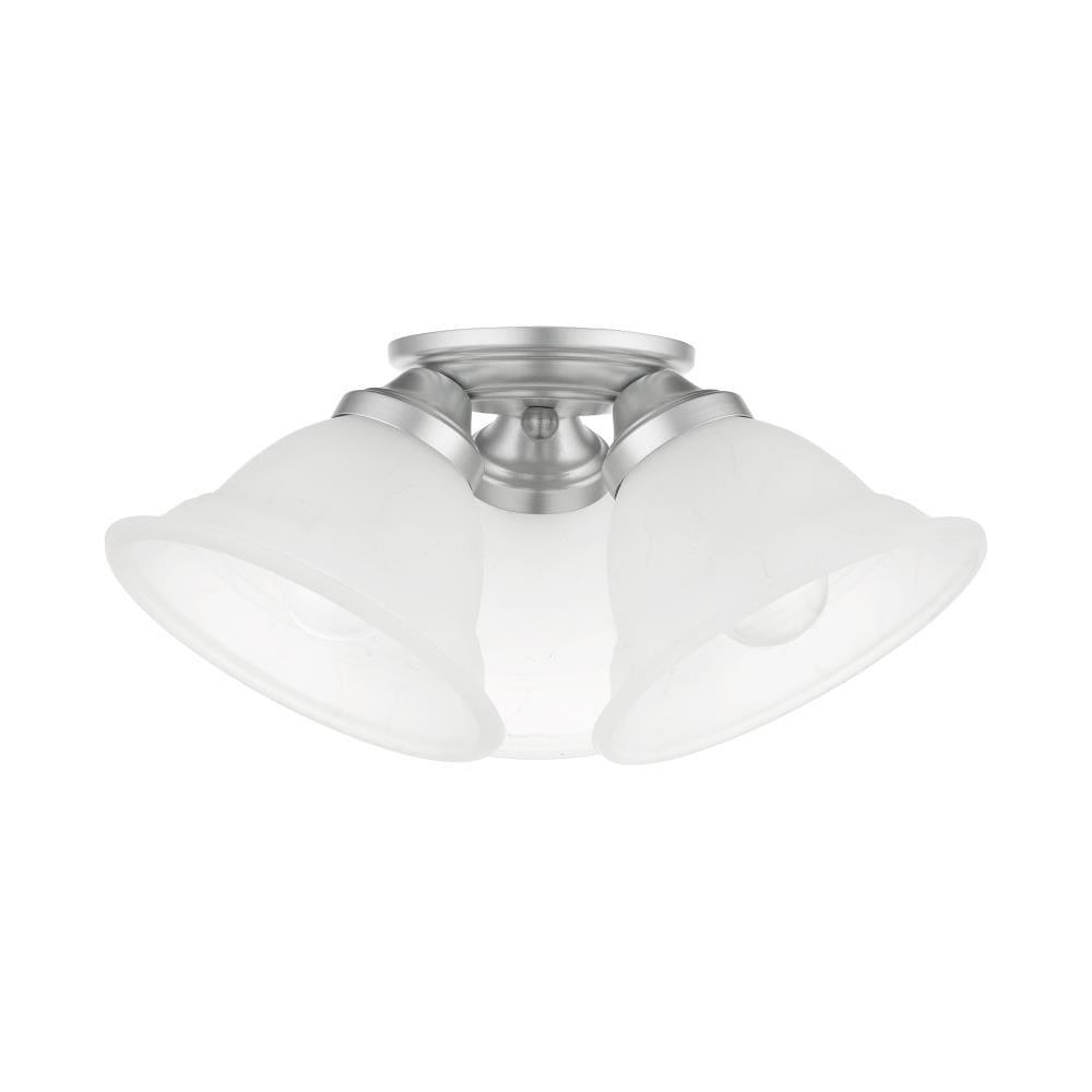 Livex Lighting Wynnewood 3 - Light Flush Mount in  Satin Nickel