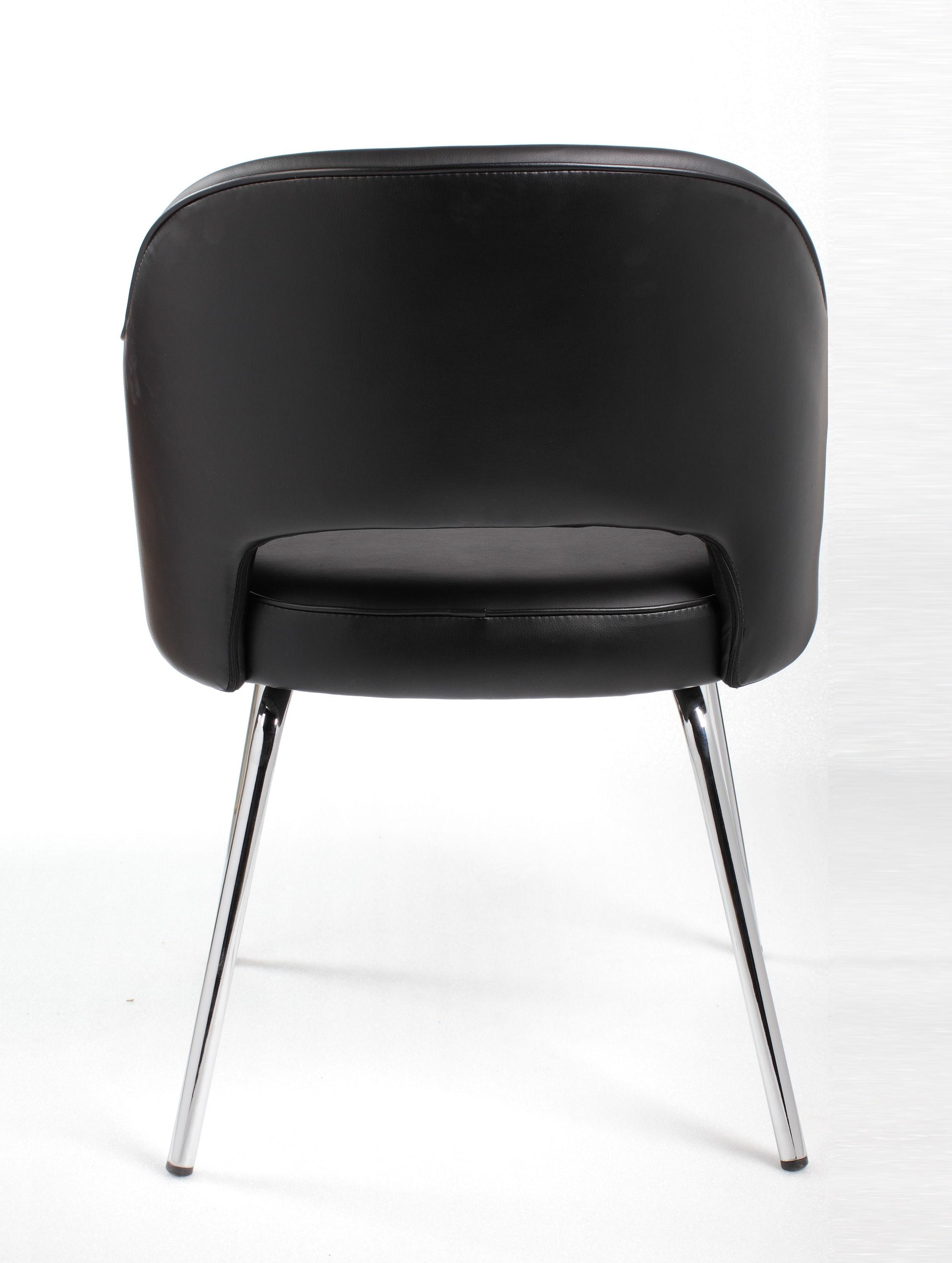 Boss Black Vinyl Guest Chair