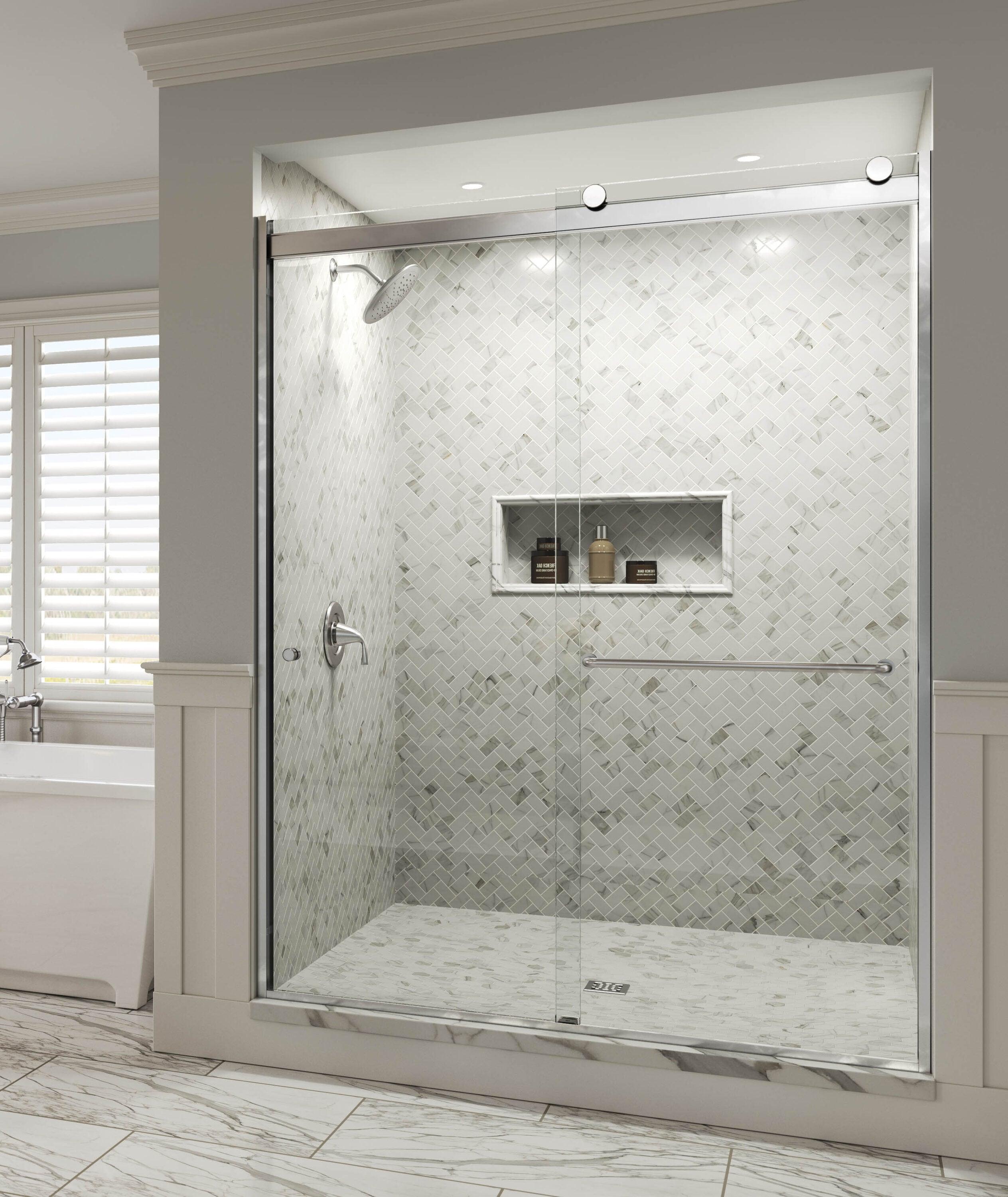 Rotolo 60" W x 70" H Semi-Frameless Shower Door