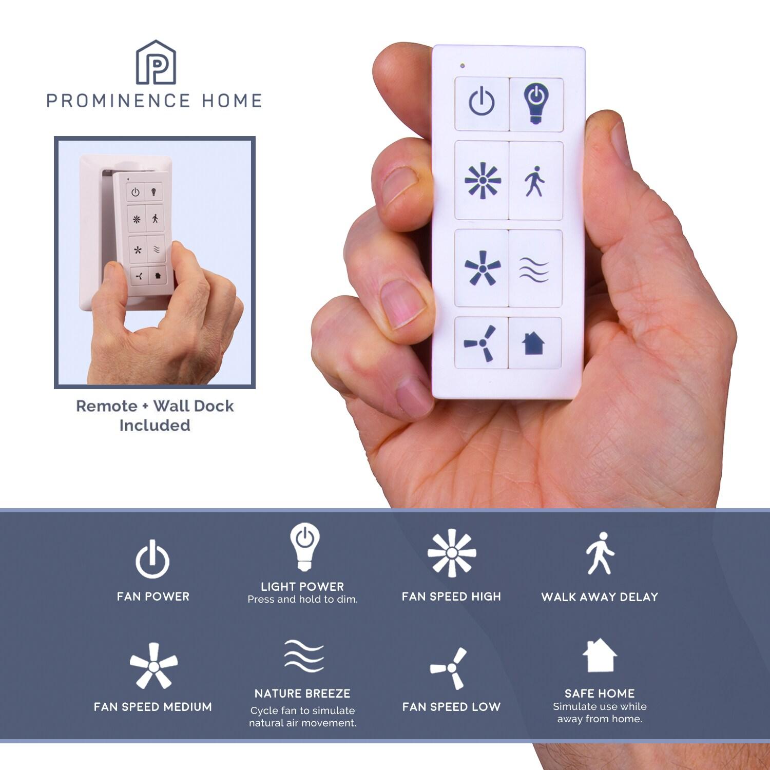 Prominence Home 51873-45 52 in. Remote Control Contemporary Indoor LED Ceiling Fan with Light - White