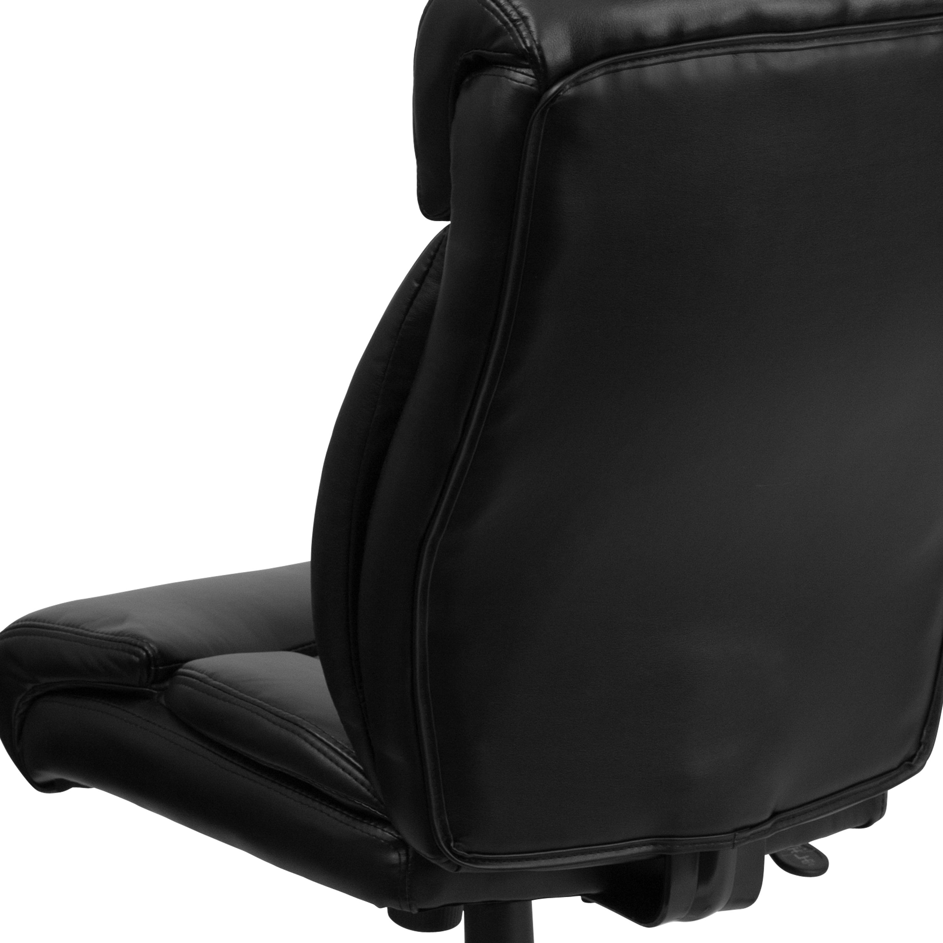 BizChair Big & Tall 400 lb. Rated High Back Black Fabric Executive Ergonomic Office Chair with Full Headrest and Chrome Base