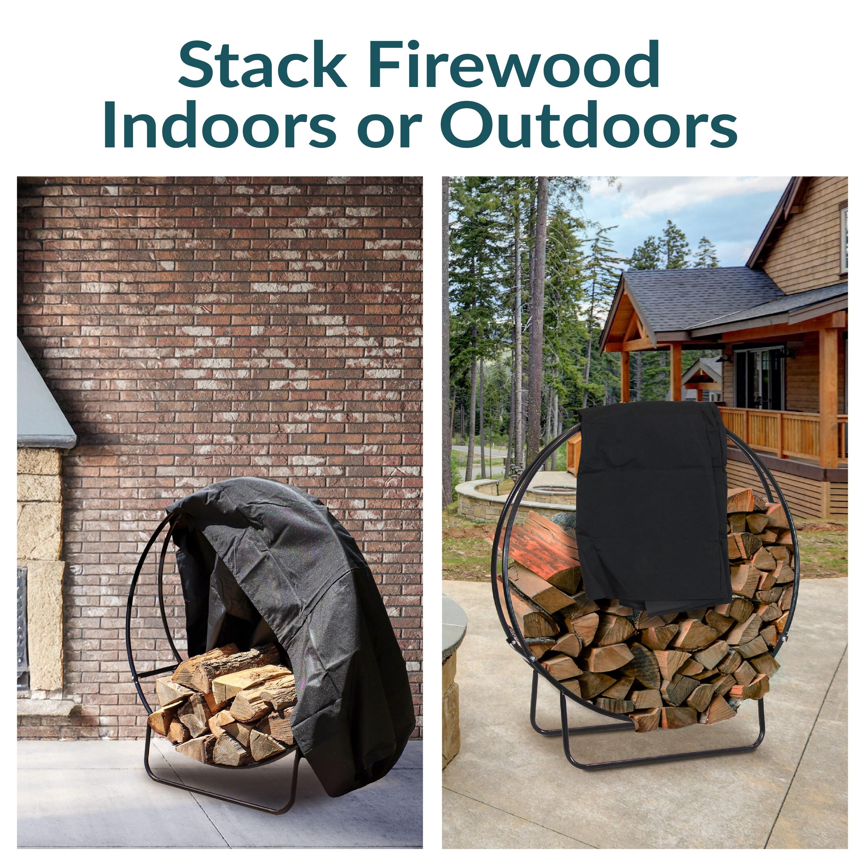 17 Stories Nargish 40'' W Metal Log Rack
