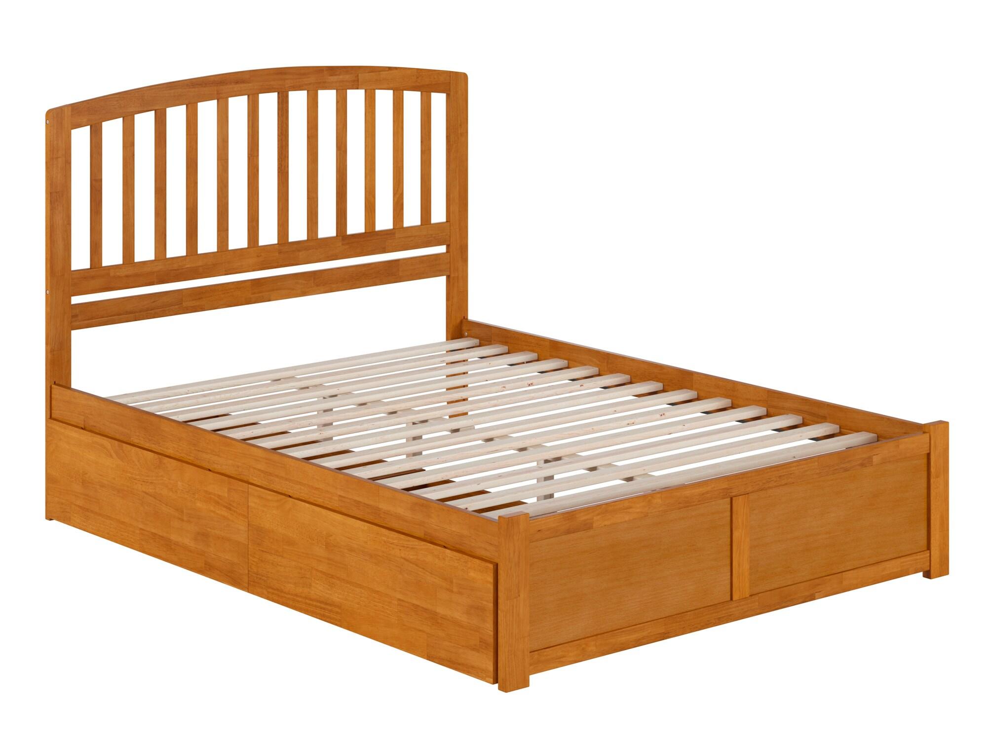 Solid Wood Platform Storage Bed