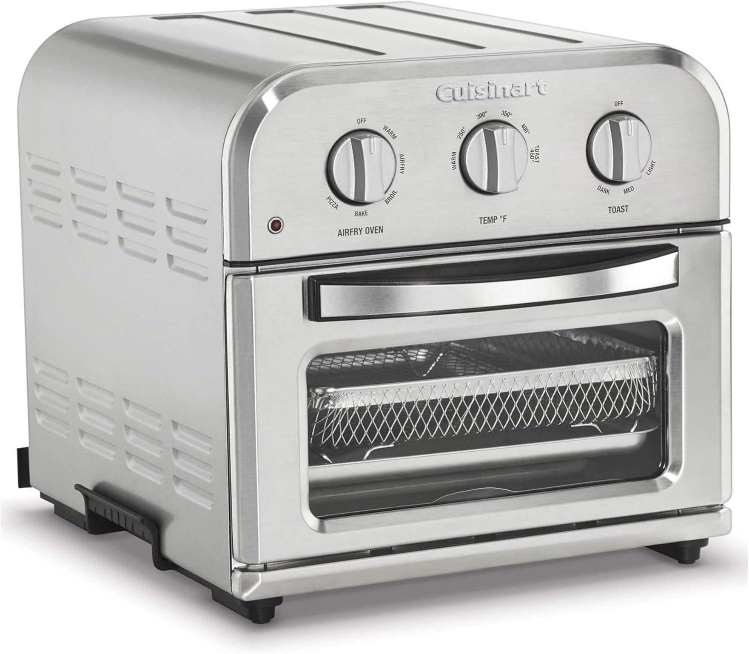 Cuisinart Compact Air Fryer Toaster Oven, 1800-Watt Motor with 6-in-1 Functions and Wide Temperature Range