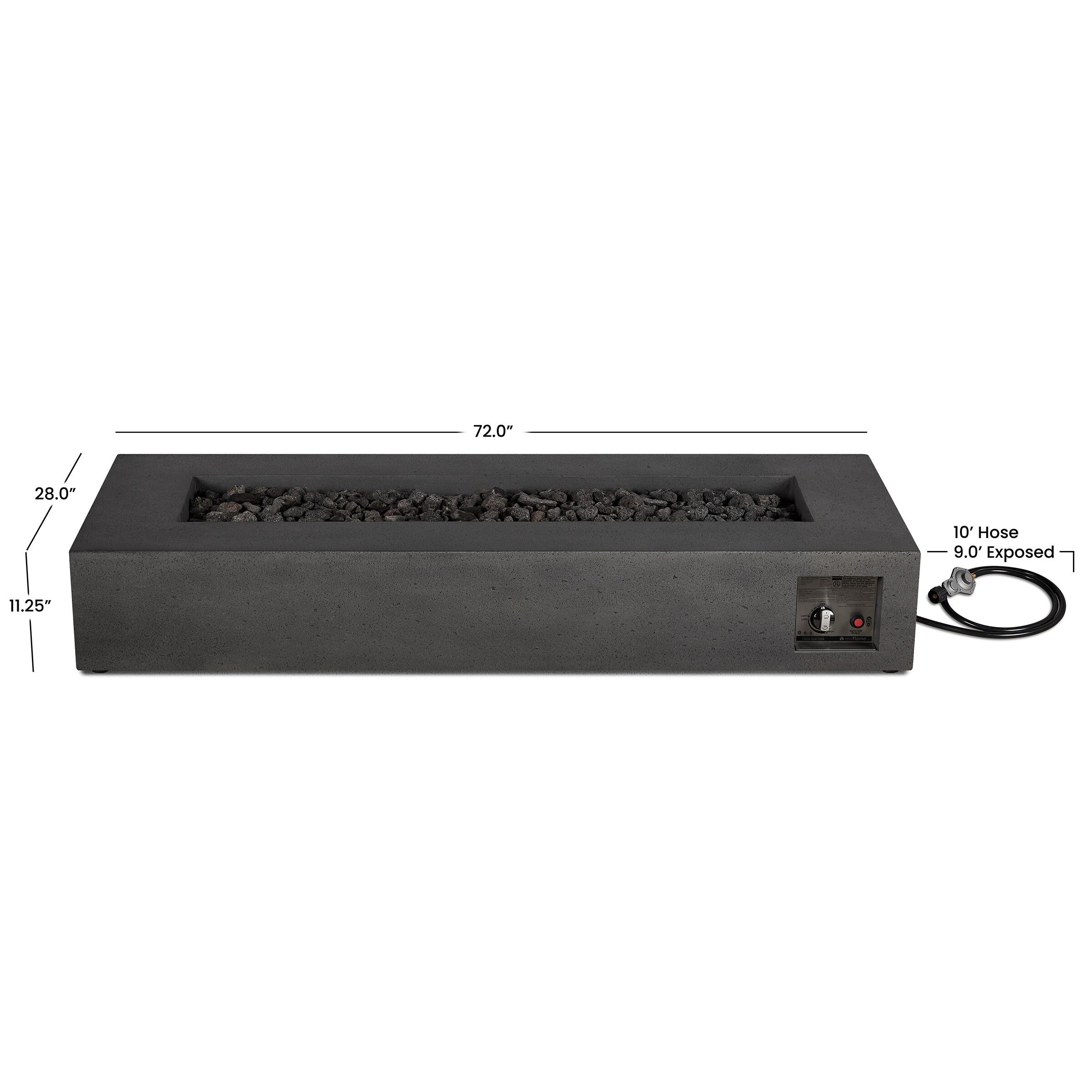 Magnus Fire Table - Carbon / Long Rectangle