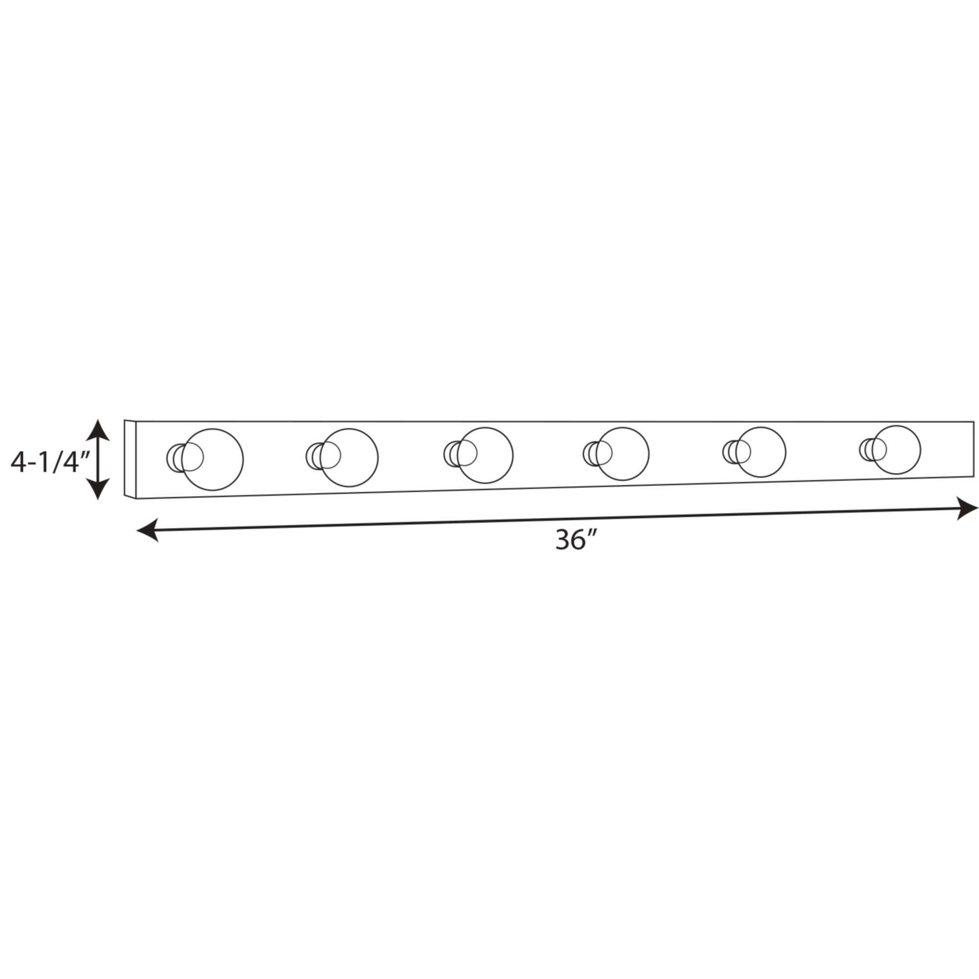 Progress Lighting Broadway 6-Light Wall Light in Polished Chrome with Included Shade