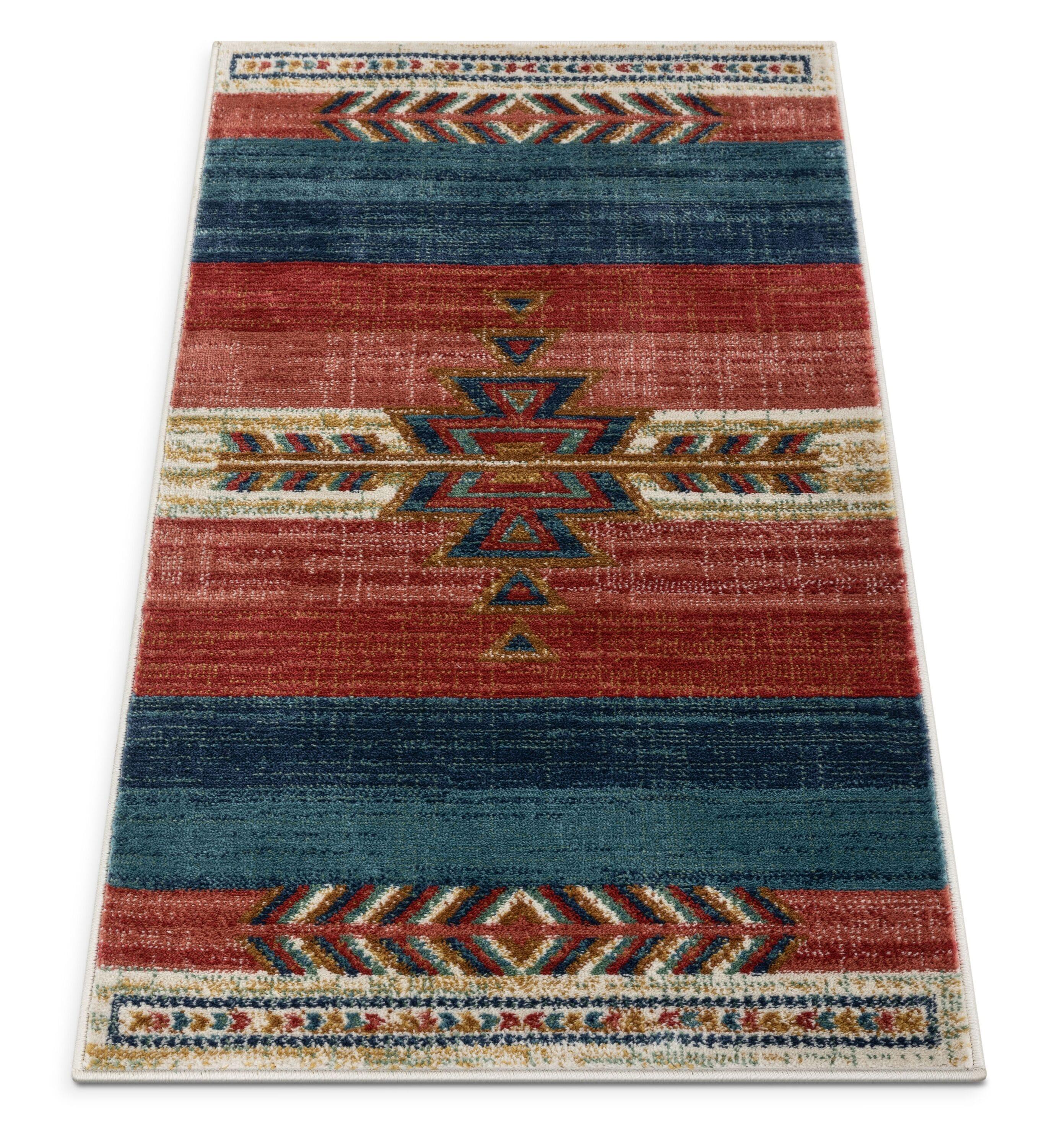 Well Woven Crimson Southwestern Medallion Tribal Pattern Area Rug