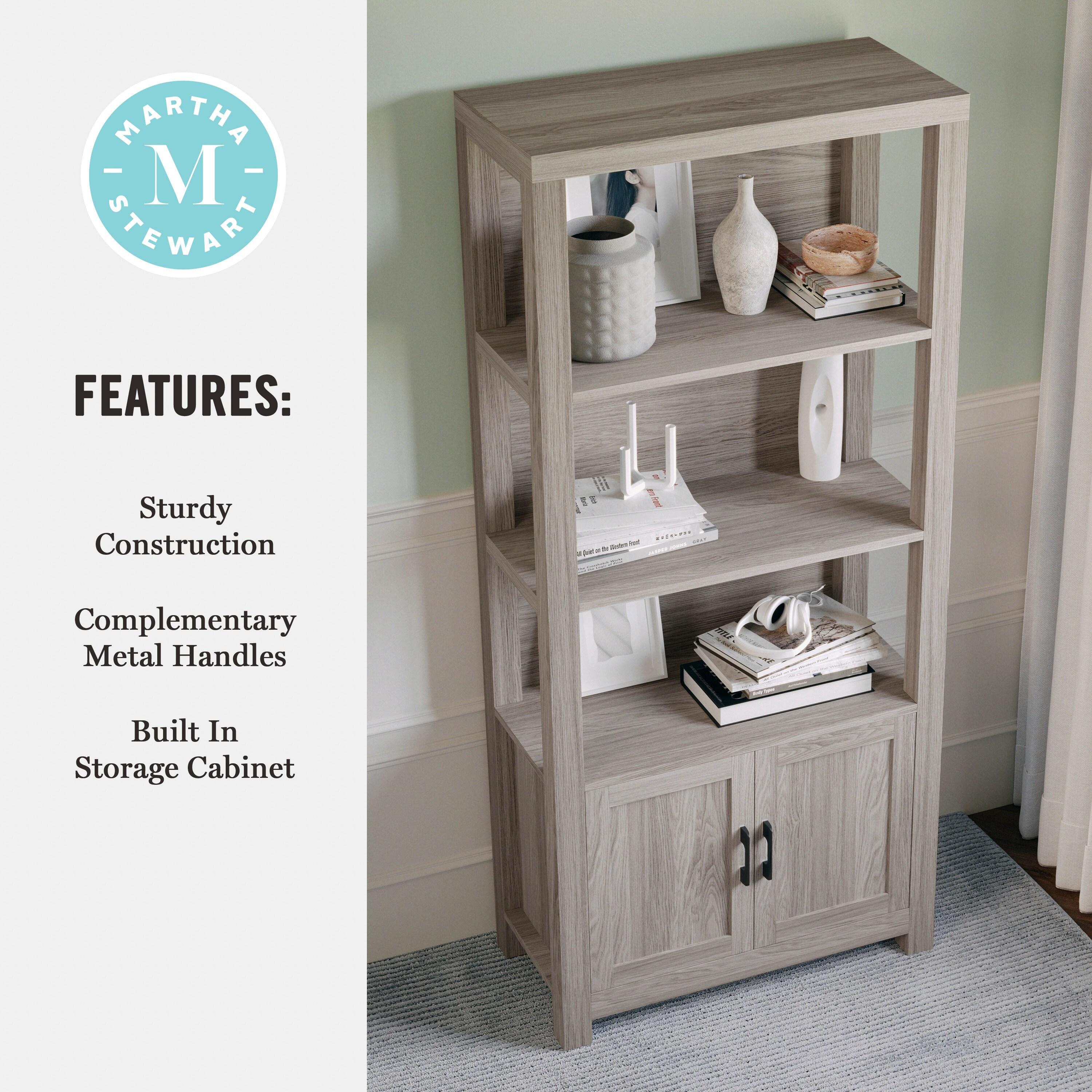 Martha Stewart Teague Martha Stewart 68" Shaker Bookcase with Storage Cabinet