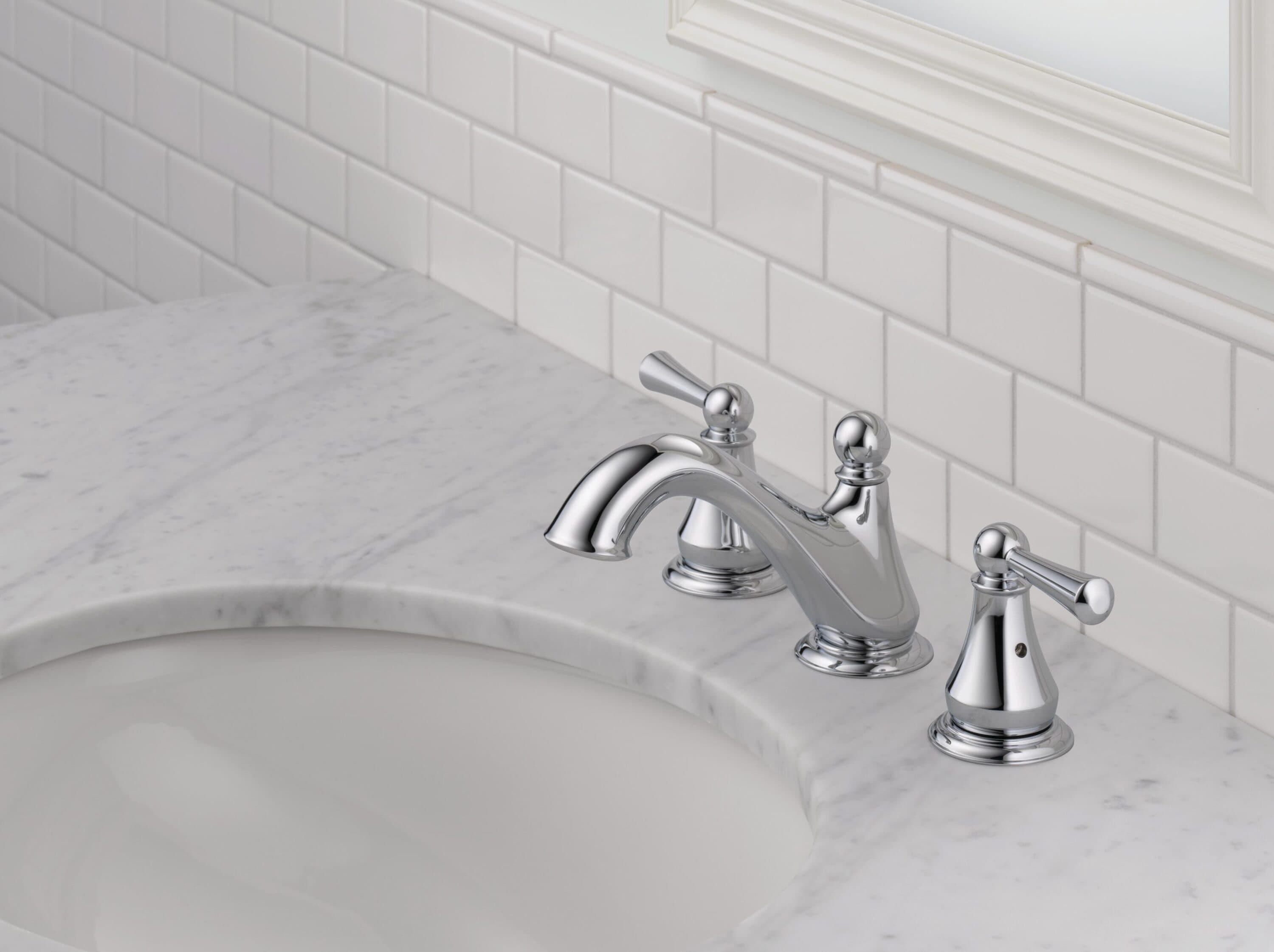 Haywood Widespread Bathroom Faucet 3 Hole, 2-handle Bathroom Sink Faucet with Drain Assembly
