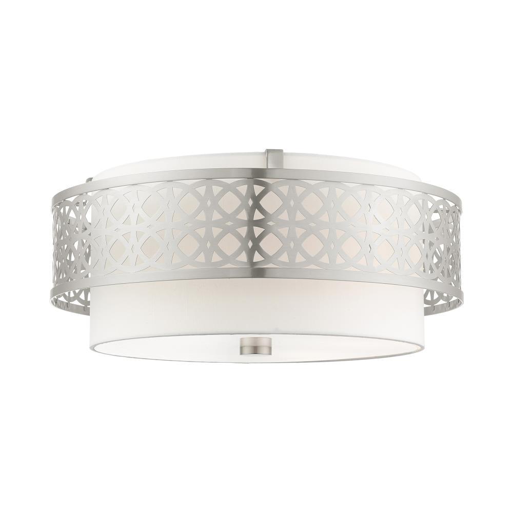 Livex Lighting Calinda 4 - Light Semi-Flush Mount in  Brushed Nickel