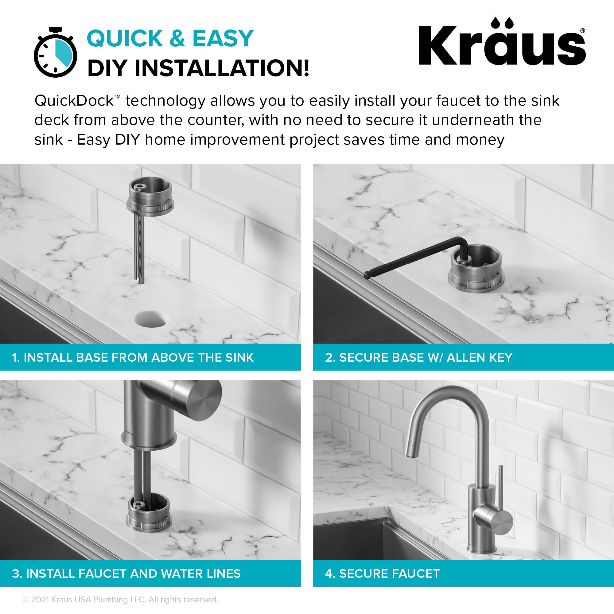 Kraus Oletto™ Single Handle Kitchen Bar Faucet KPF-2600SFACB