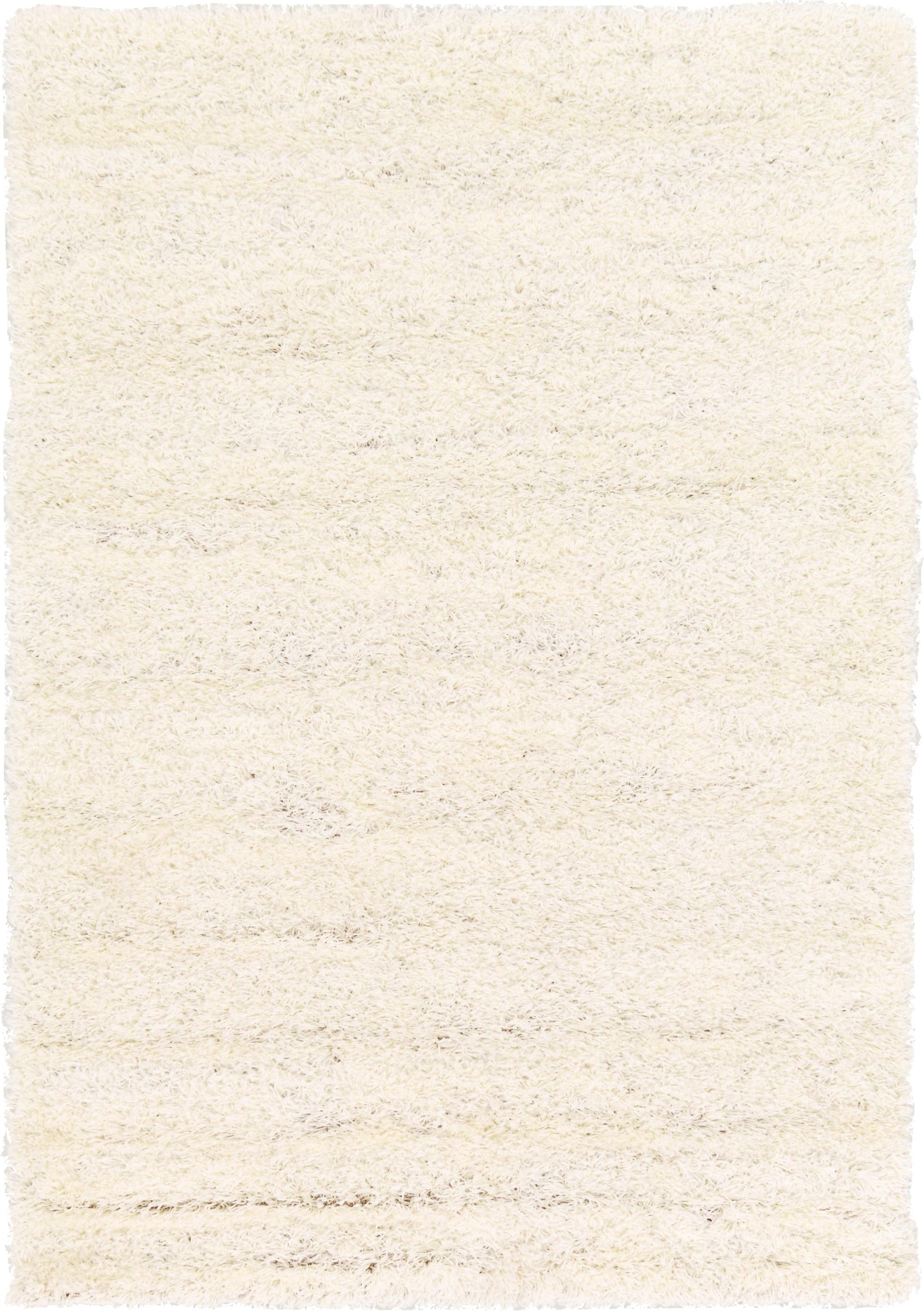 Unique Loom 4' 1 x 6' 1 Solid Shag Snow White Area Rug