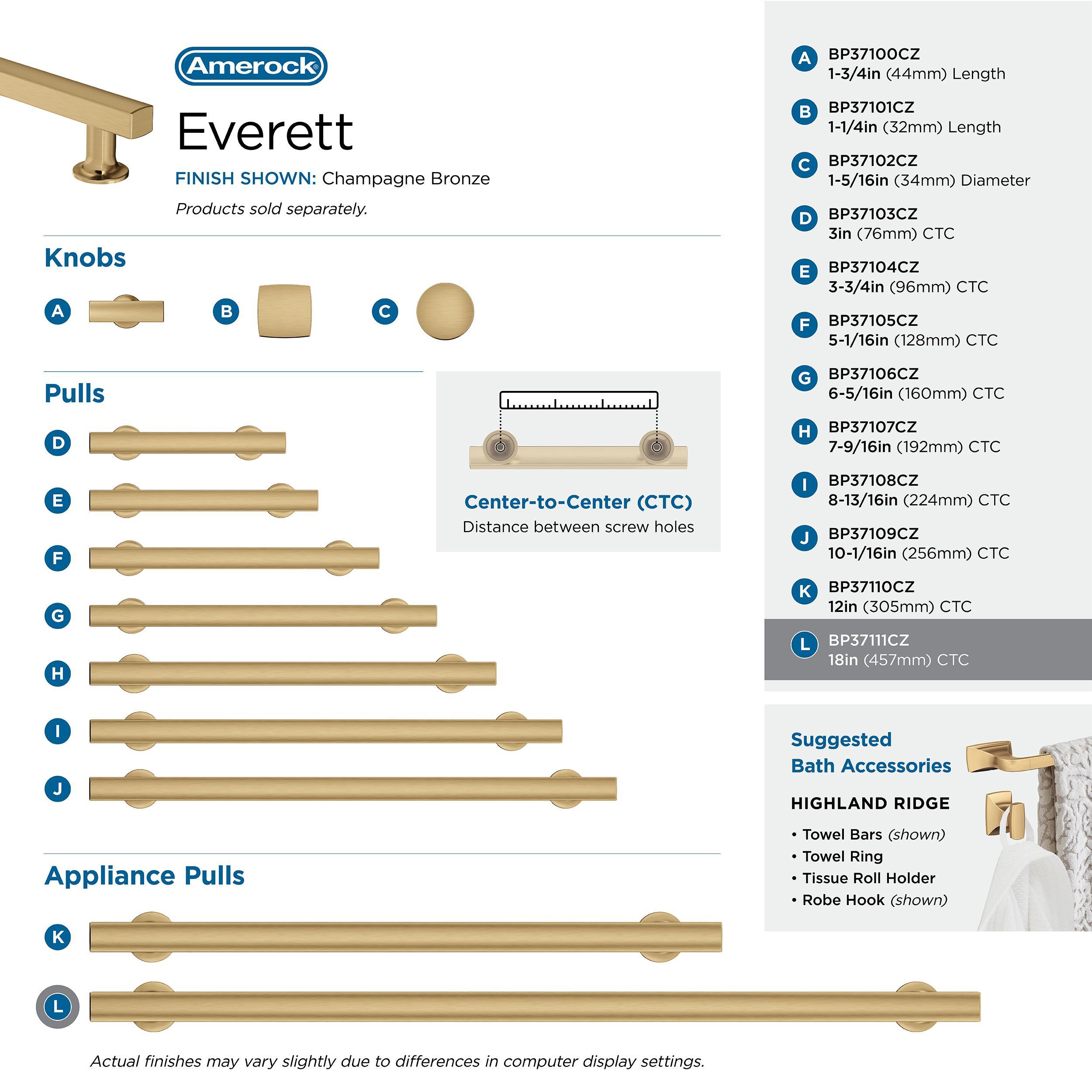 Everett 18" Center to Center Bar Pull