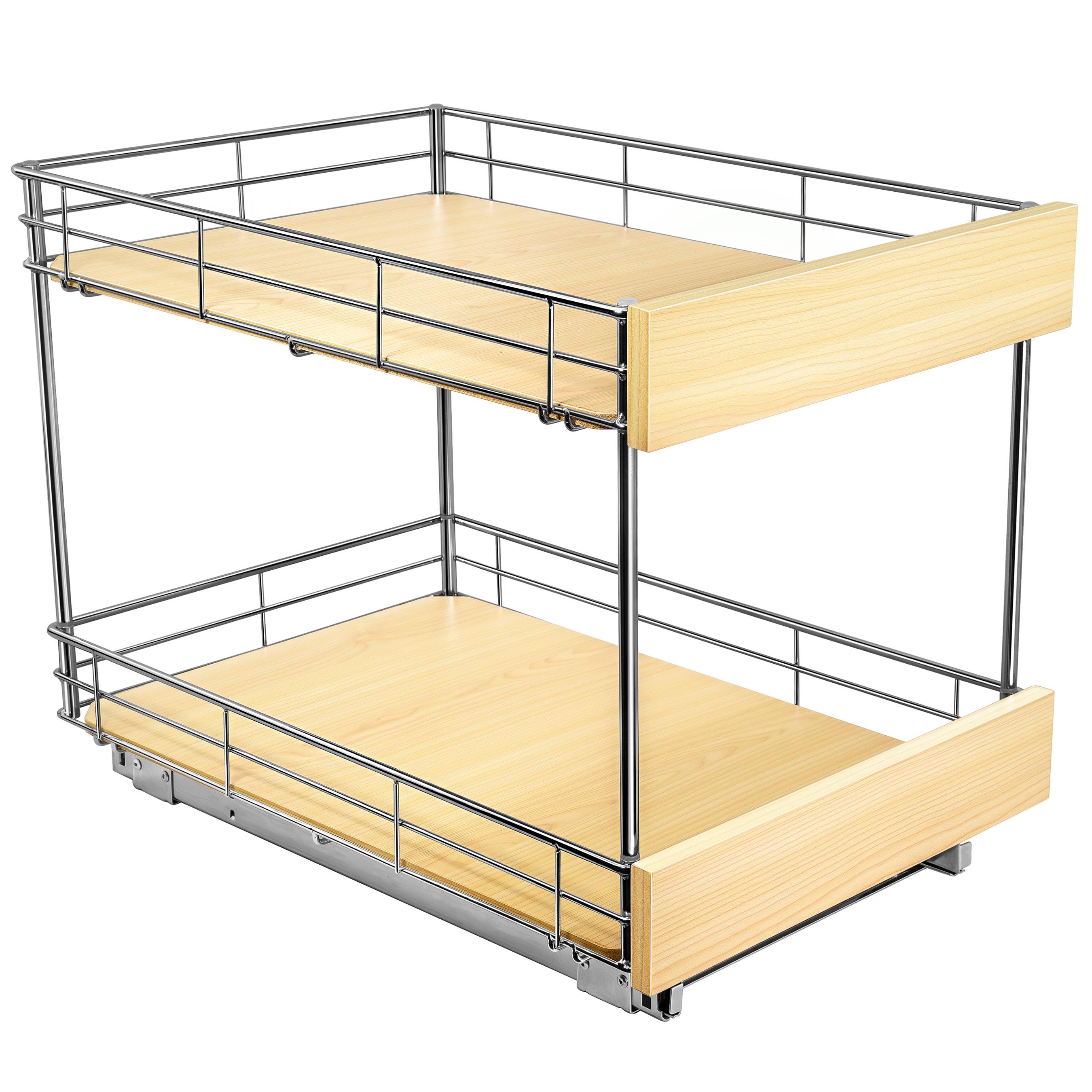 LYNK PROFESSIONAL LYNK PROFESSIONAL SELECT Pull Out Cabinet Organizer (2 Tier) Slide Out Drawers for Kitchen, Wood