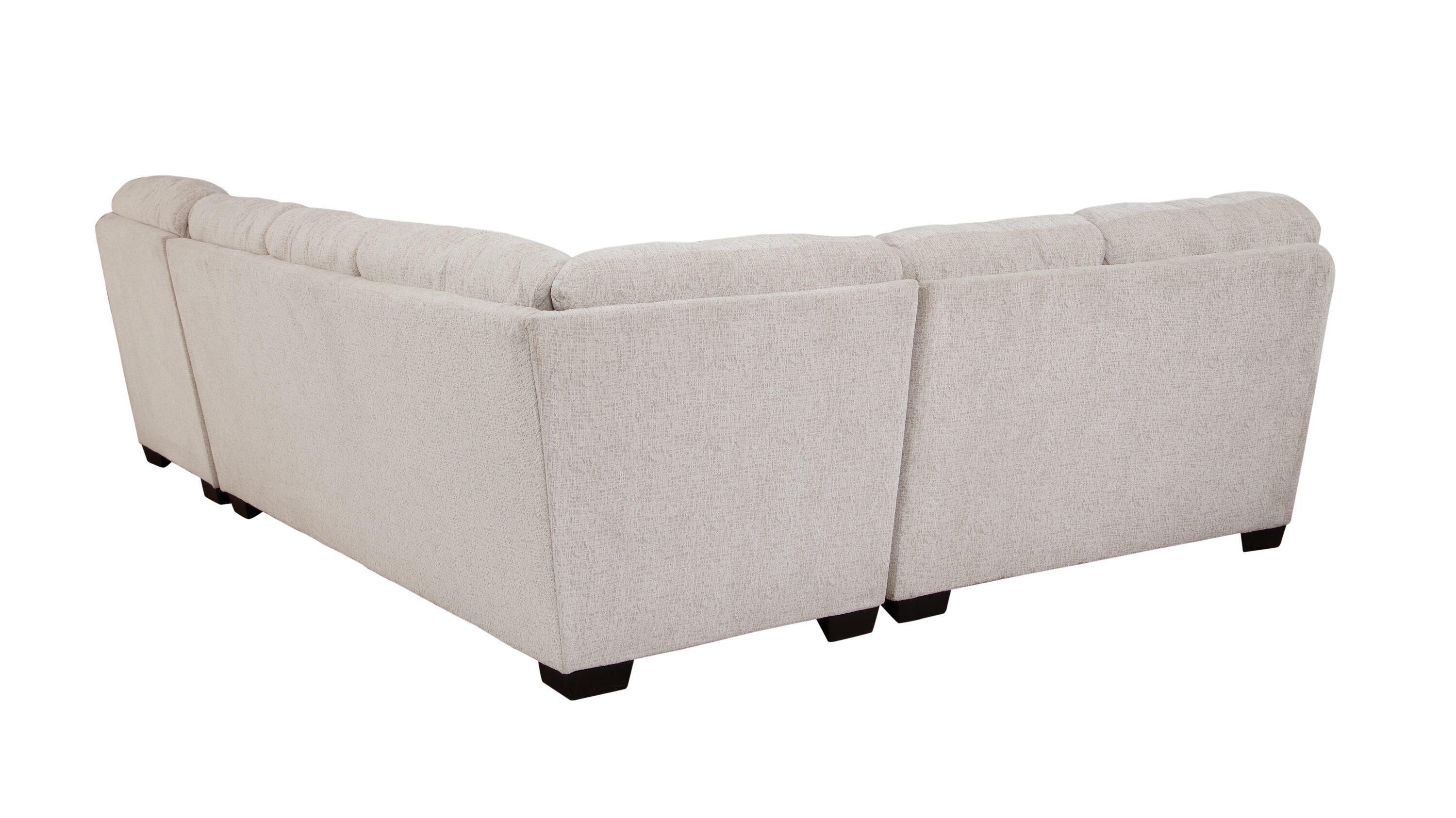 American Furniture Classics Cabral Slate L Shaped Sectional with 4 Throw Pillows