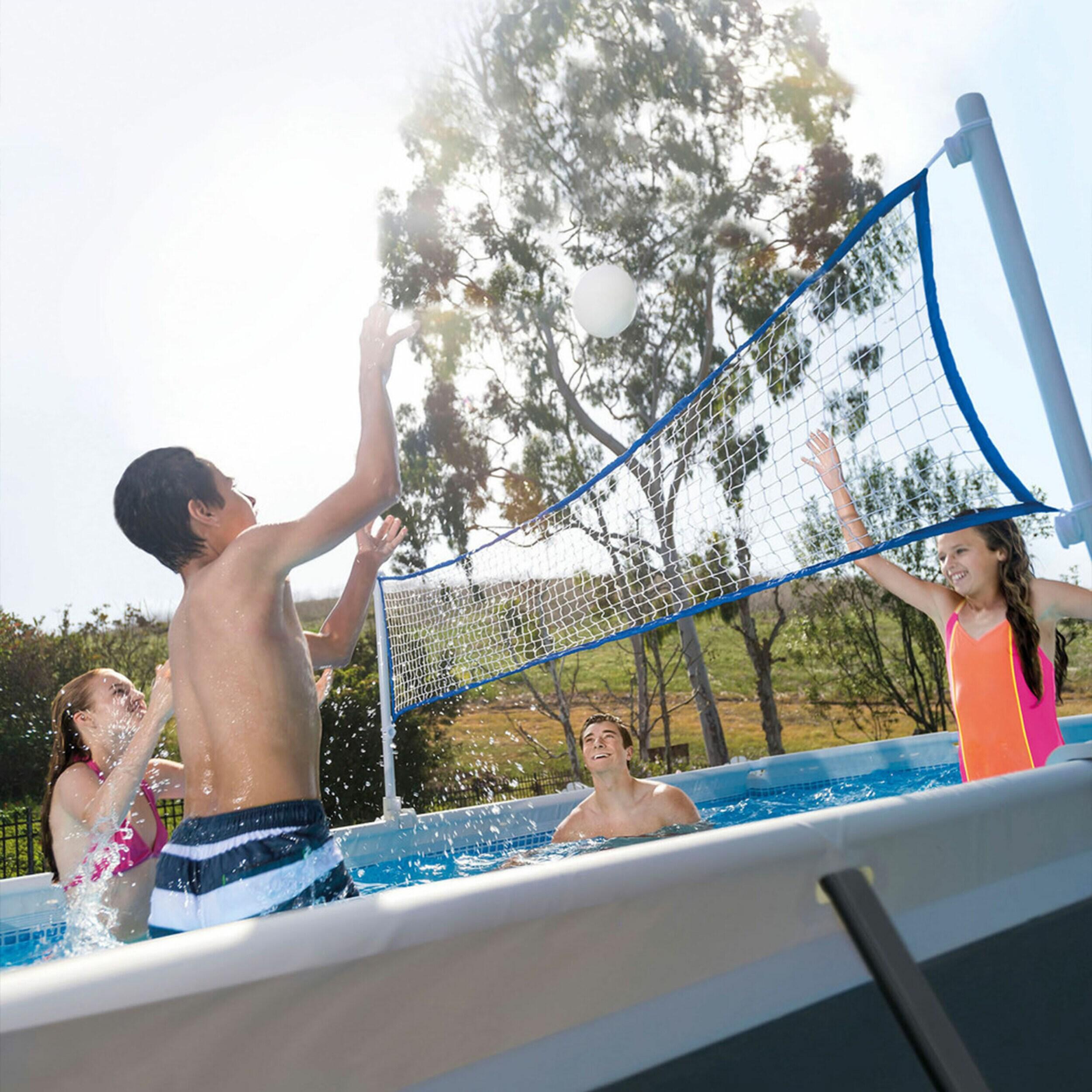 Intex Ultra 24ftX12ftX52in XTR Rectangular Metal Frame Swimming Pool Set w/Pump Filter