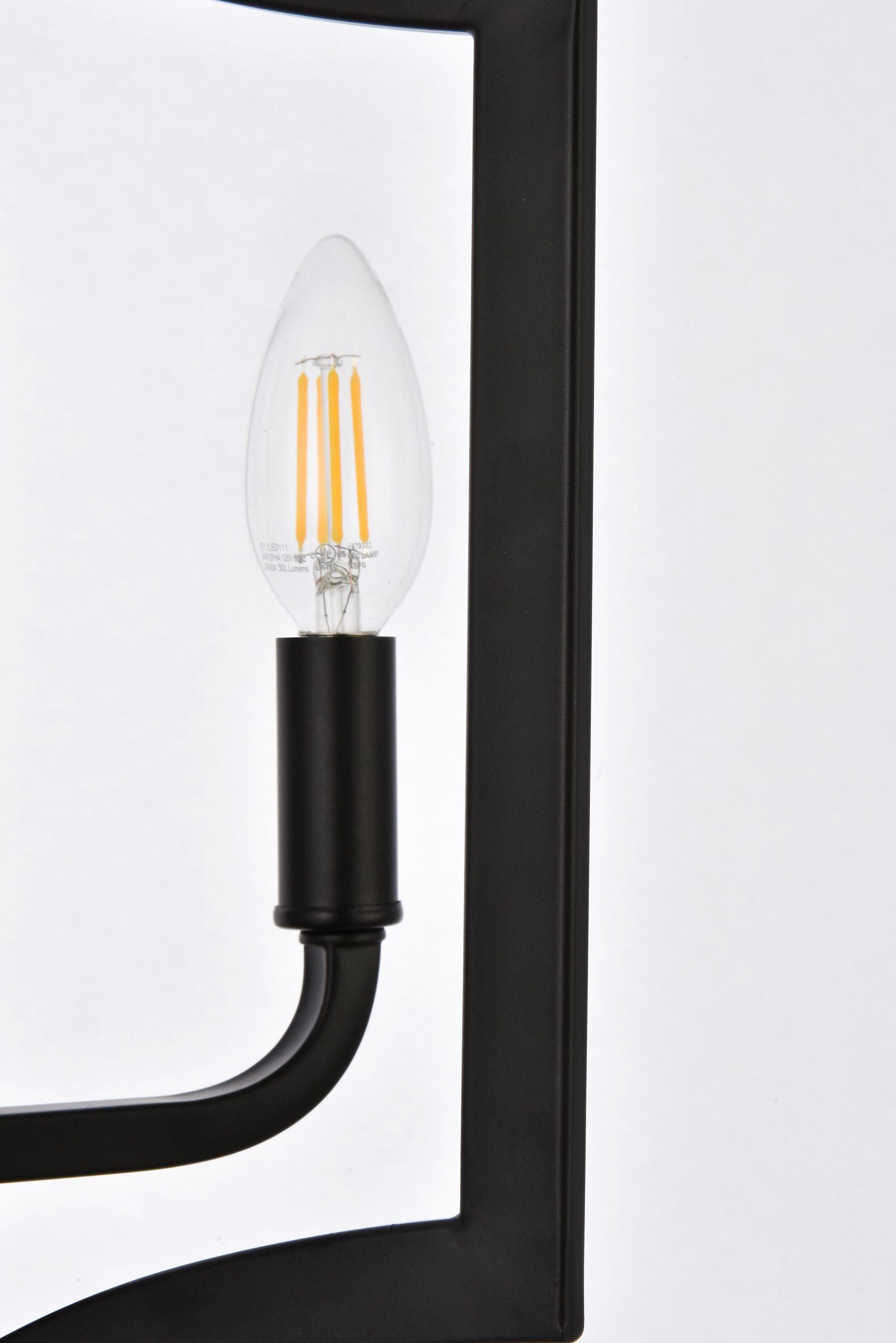 Kiera 3 lights flush mount in black