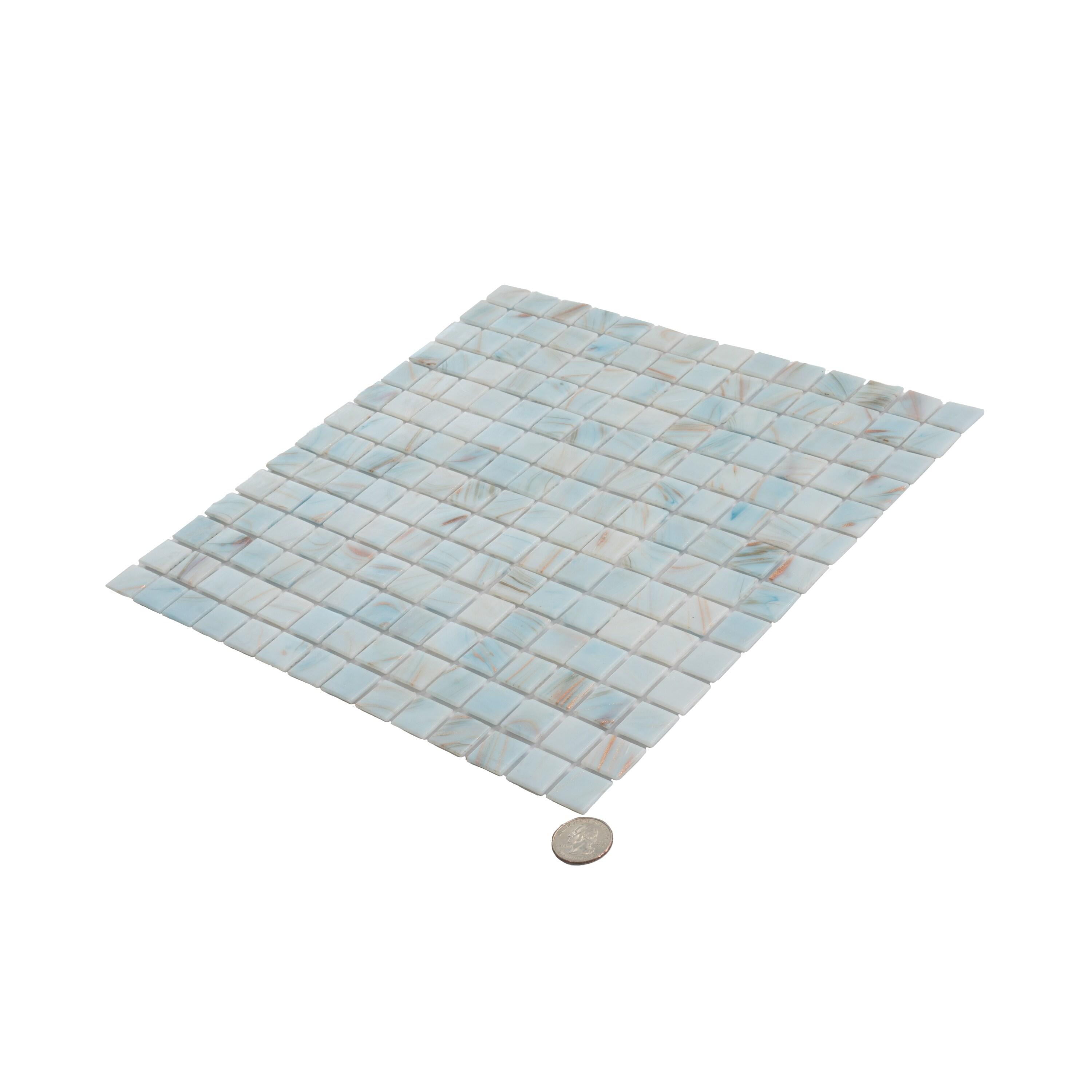 Celestial 0.8" x 0.8" Glass Grid Mosaic Wall & Floor Tile