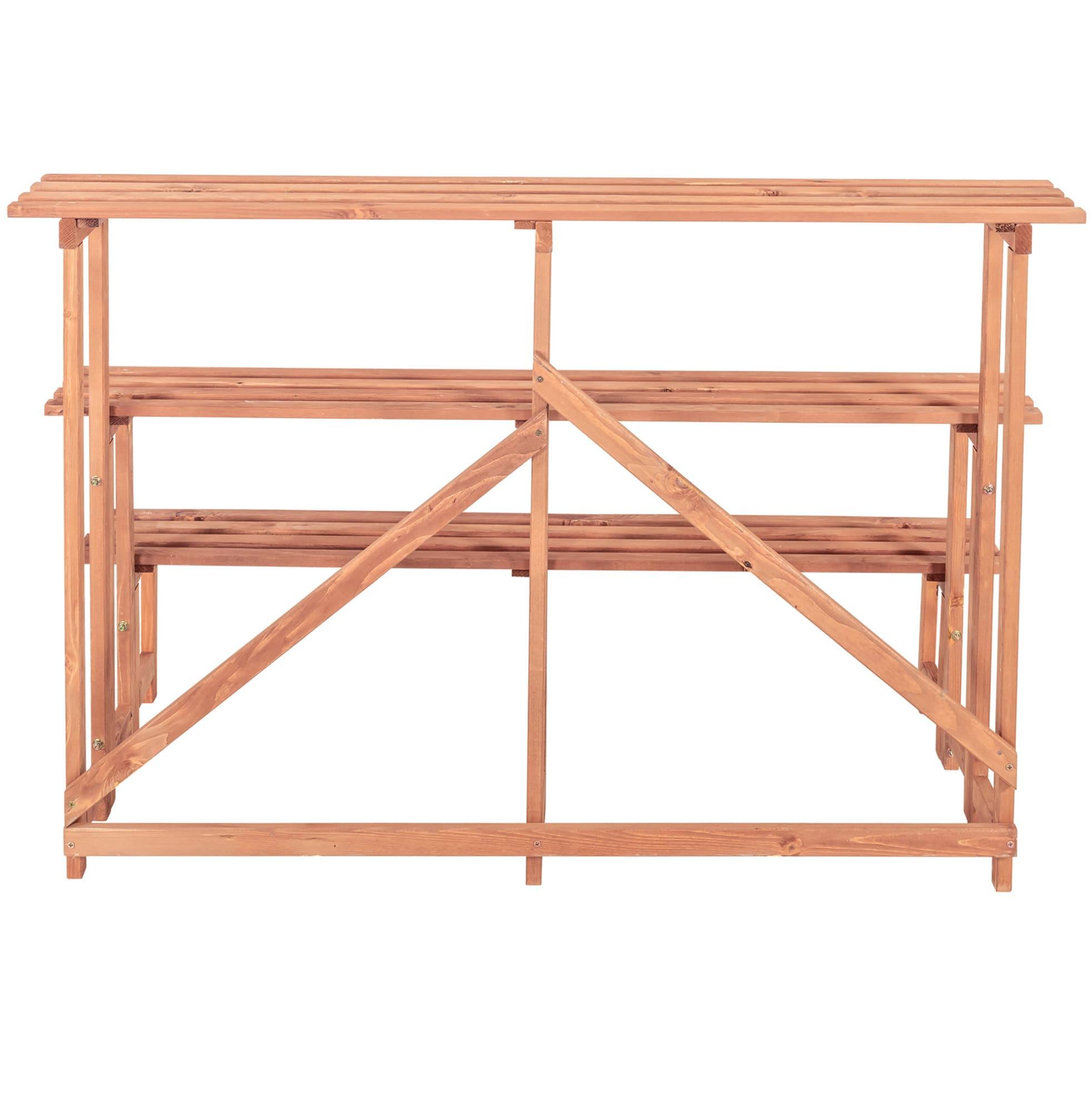 Wood Weather Resistant Plant Stand