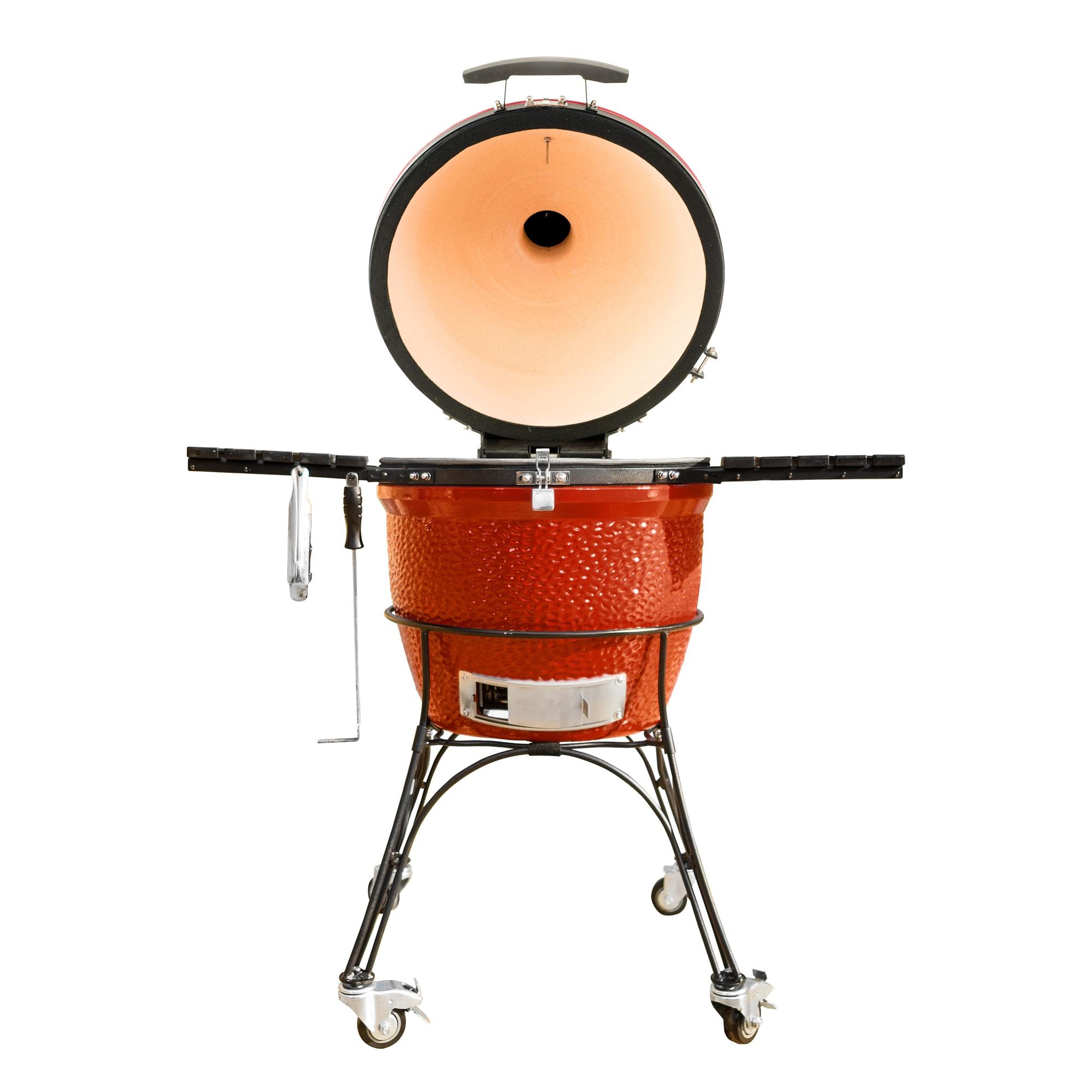 Kamado Joe KJ23RHC Classic Ii W/ Cart, Side Shelves, Heat Deflector & Tools W/