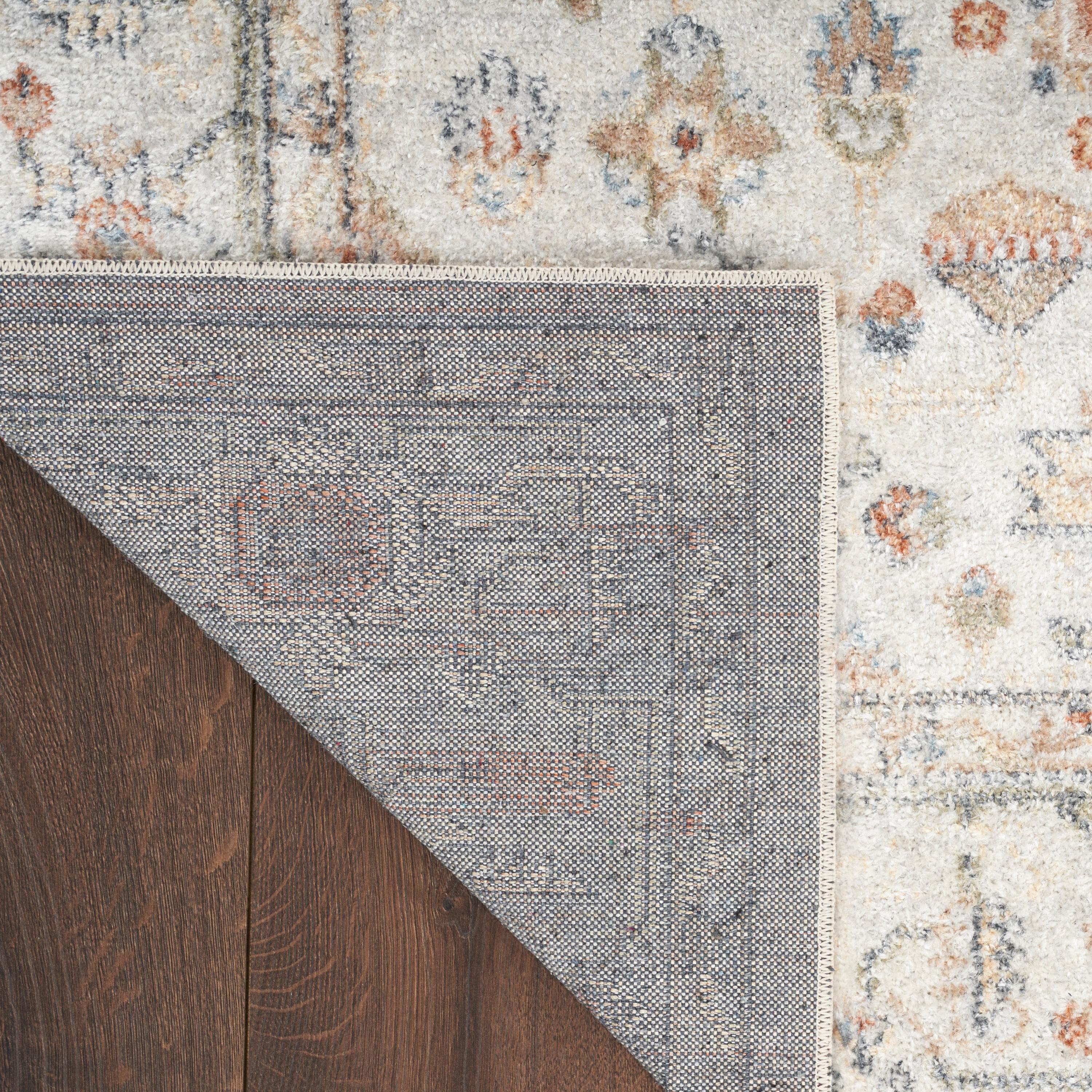Nourison Astra Machine Washable Vintage Persian Indoor Bathroom, Kitchen Runner Rug Grey/Multi 2'2" x 12'