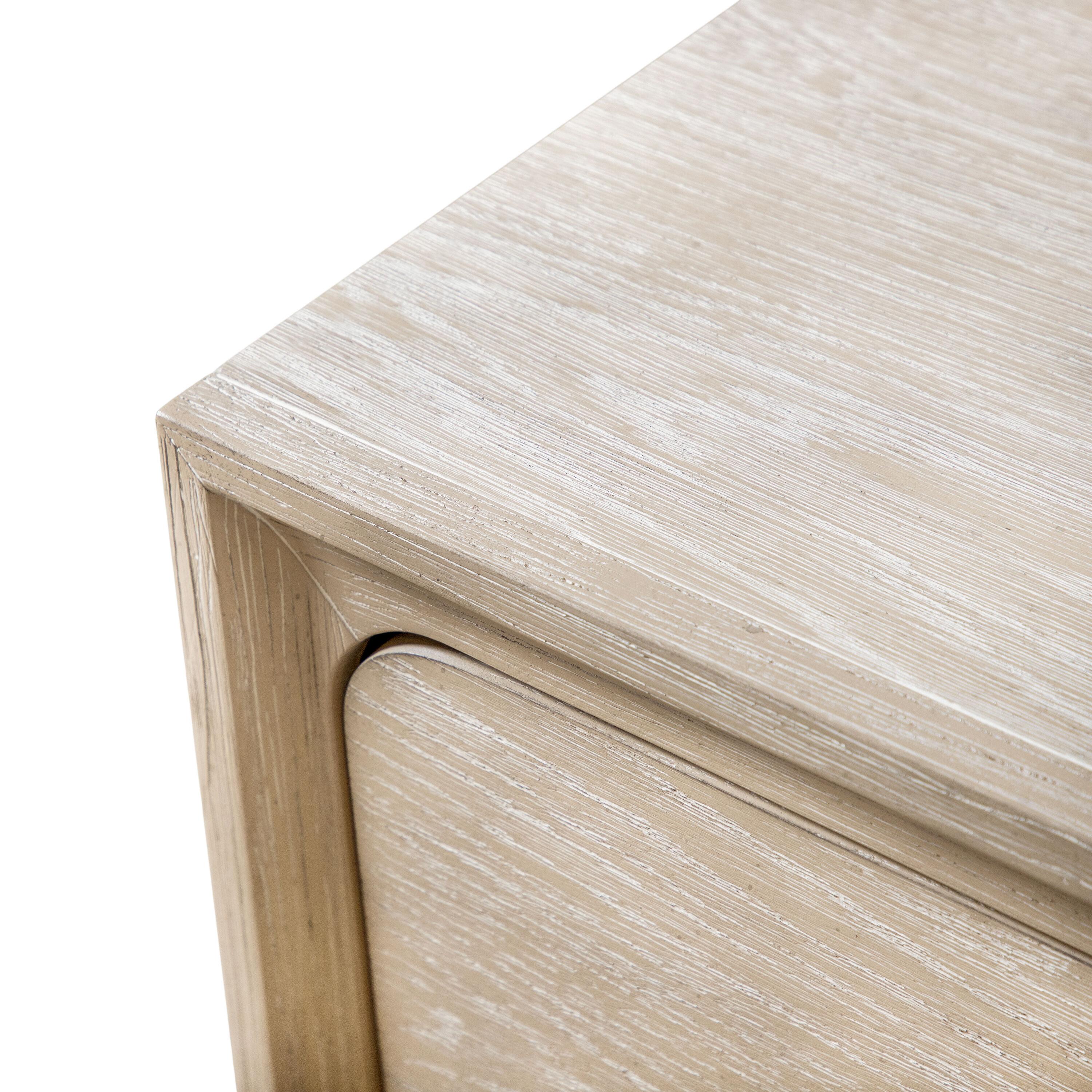 HOMES: Inside + Out 3pc Queen Neovesi Platform Bedroom Set Boho with 2 Nightstands Oak