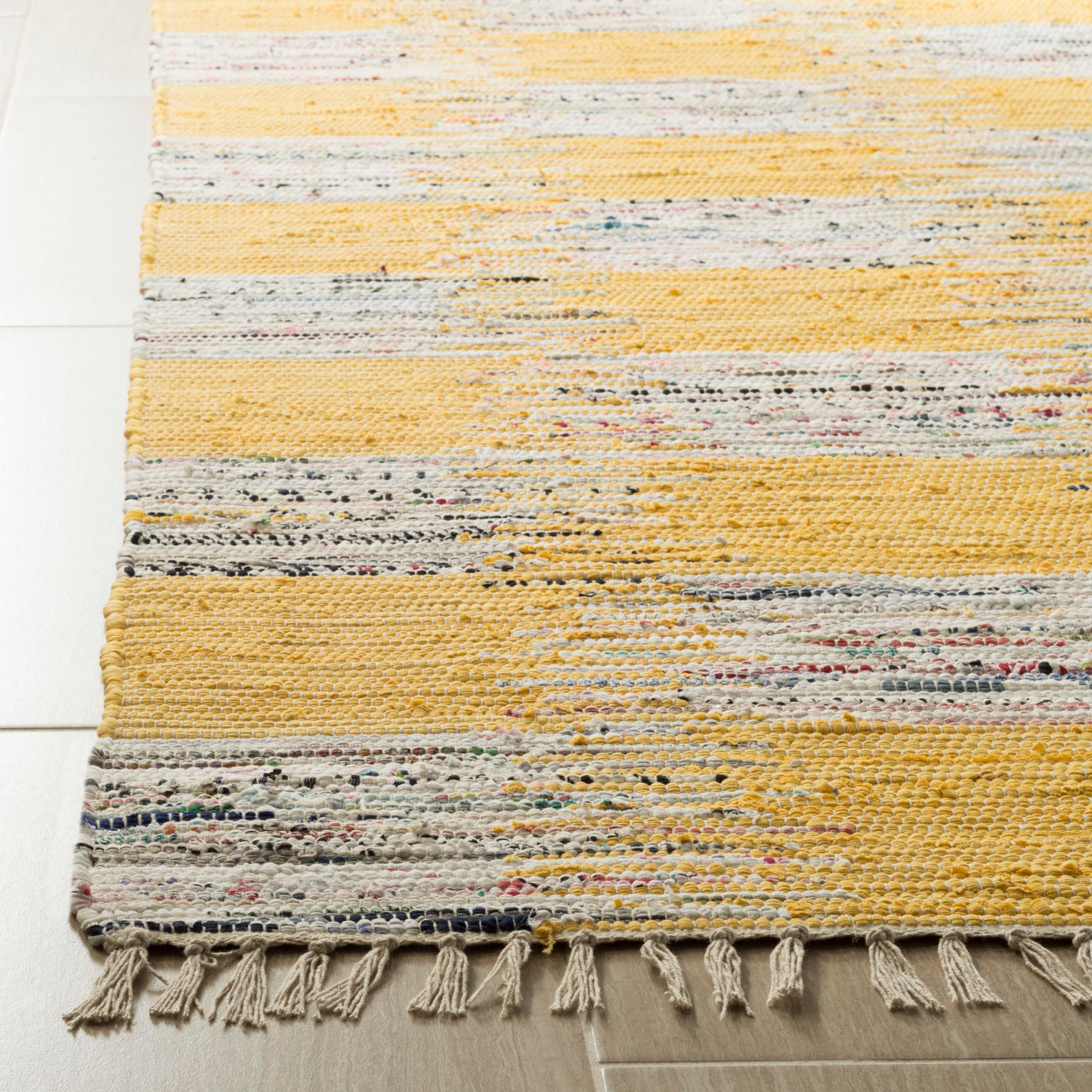 Montauk MTK721 Hand Woven Indoor Accent Rug - Yellow/Multi - 2'6"x4' - Safavieh.