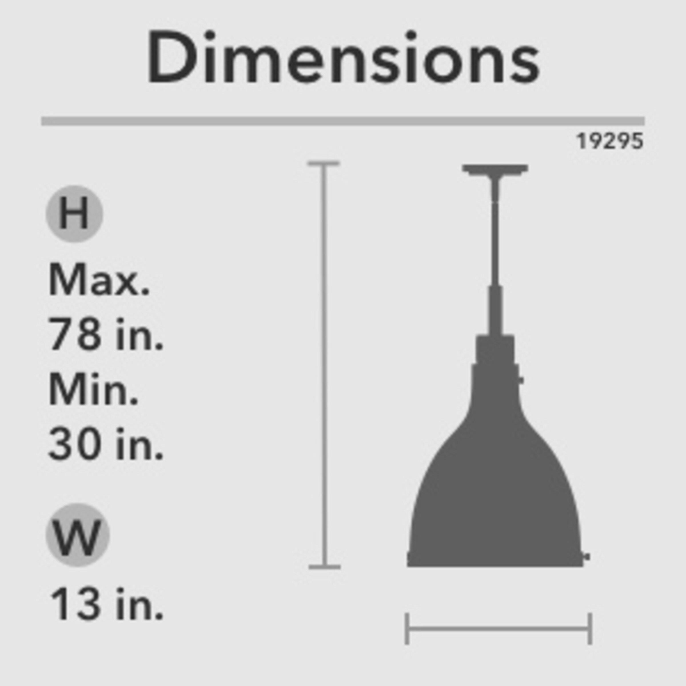 Van Nuys 1 Light 13 inch Bell Pendant