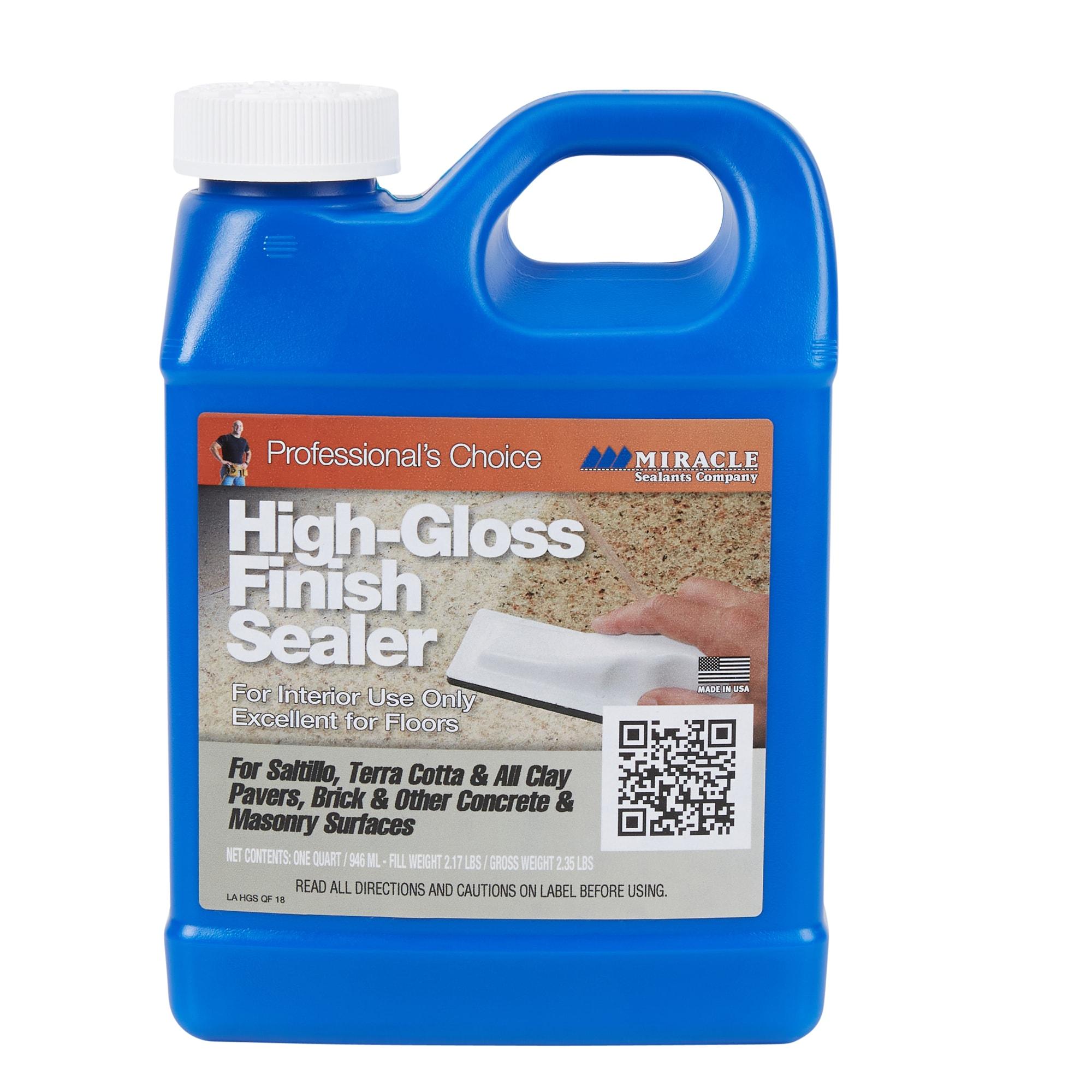 Miracle Sealants HGFS6QT High Gloss Finish Sealer Color & Gloss Enhancers, Quart, Clear