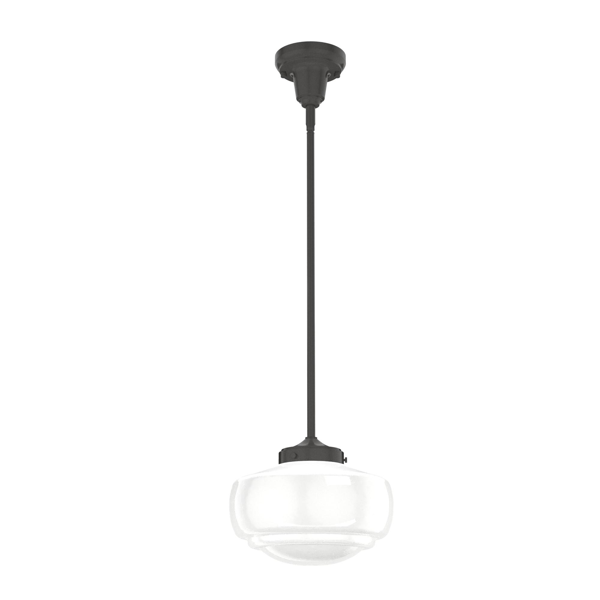 19188-Hunter Fans-Saddle Creek 1-Light Mini Pendant In Transitional Style-7.75 Inches Tall and 10 Inches Wide-Noble Bronze Finish-Cased White Glass