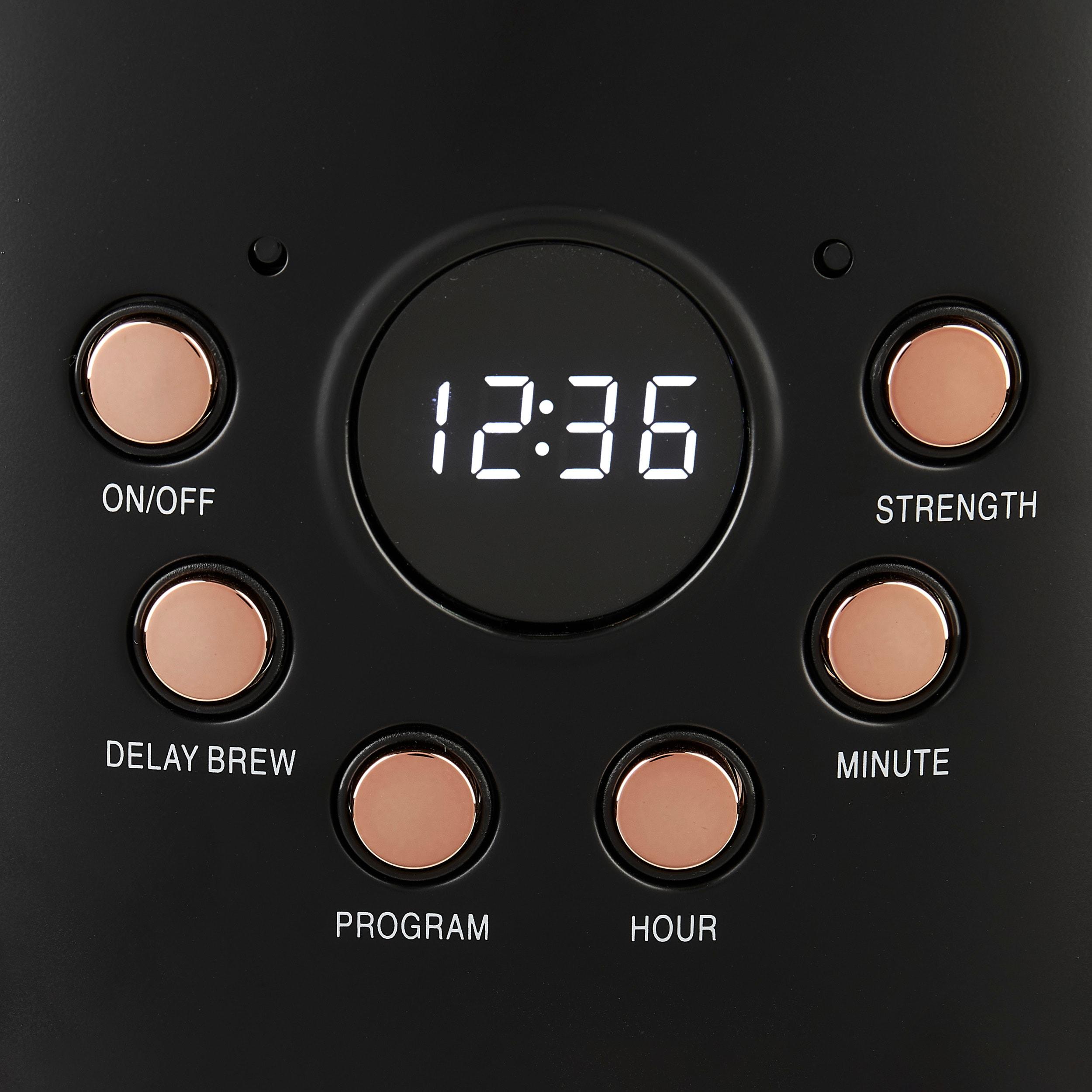 HADEN Black and Copper Programmable Drip Coffee Maker