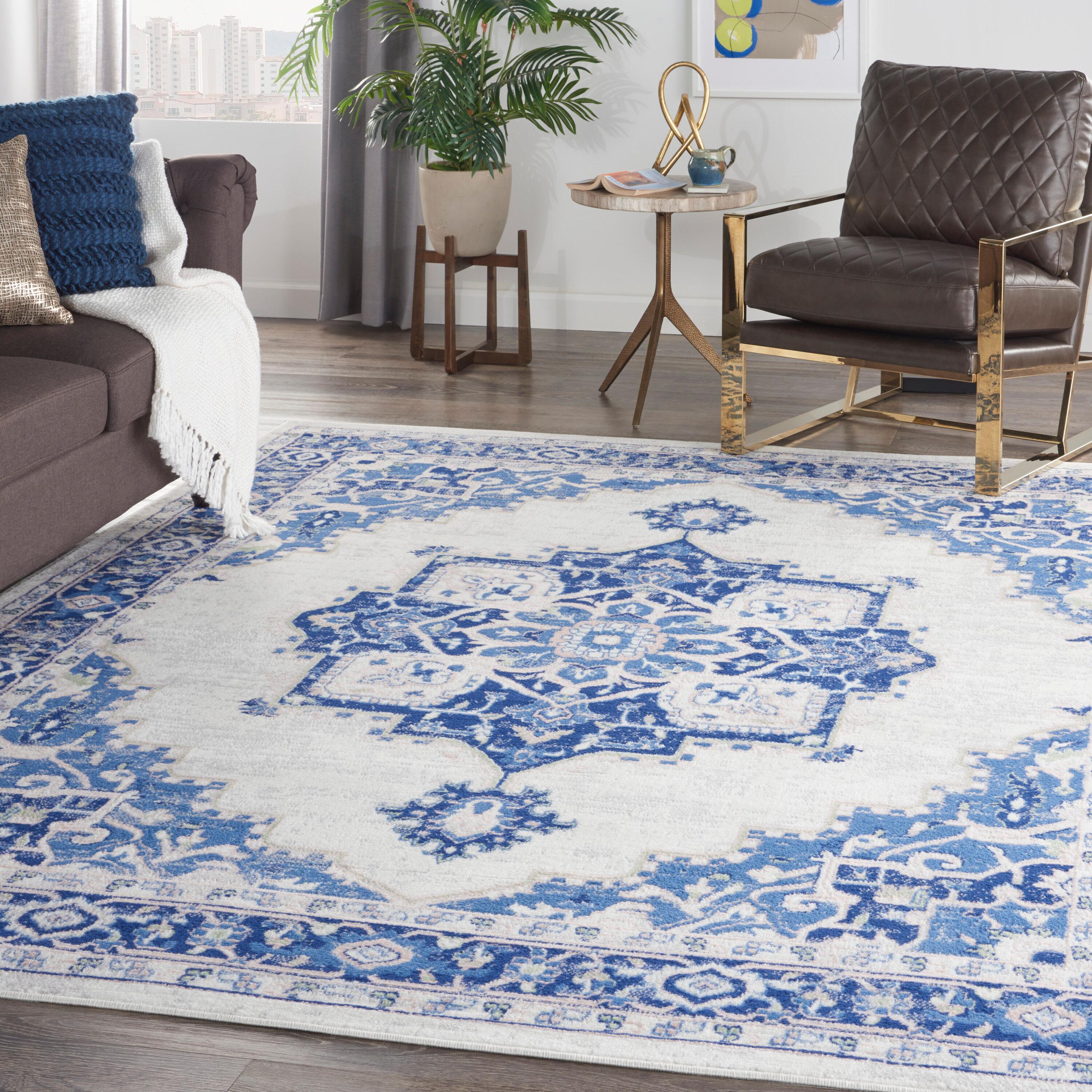 Nourison Whimsicle WHS03 Indoor only Area Rug - Ivory Blue 8' x 10'