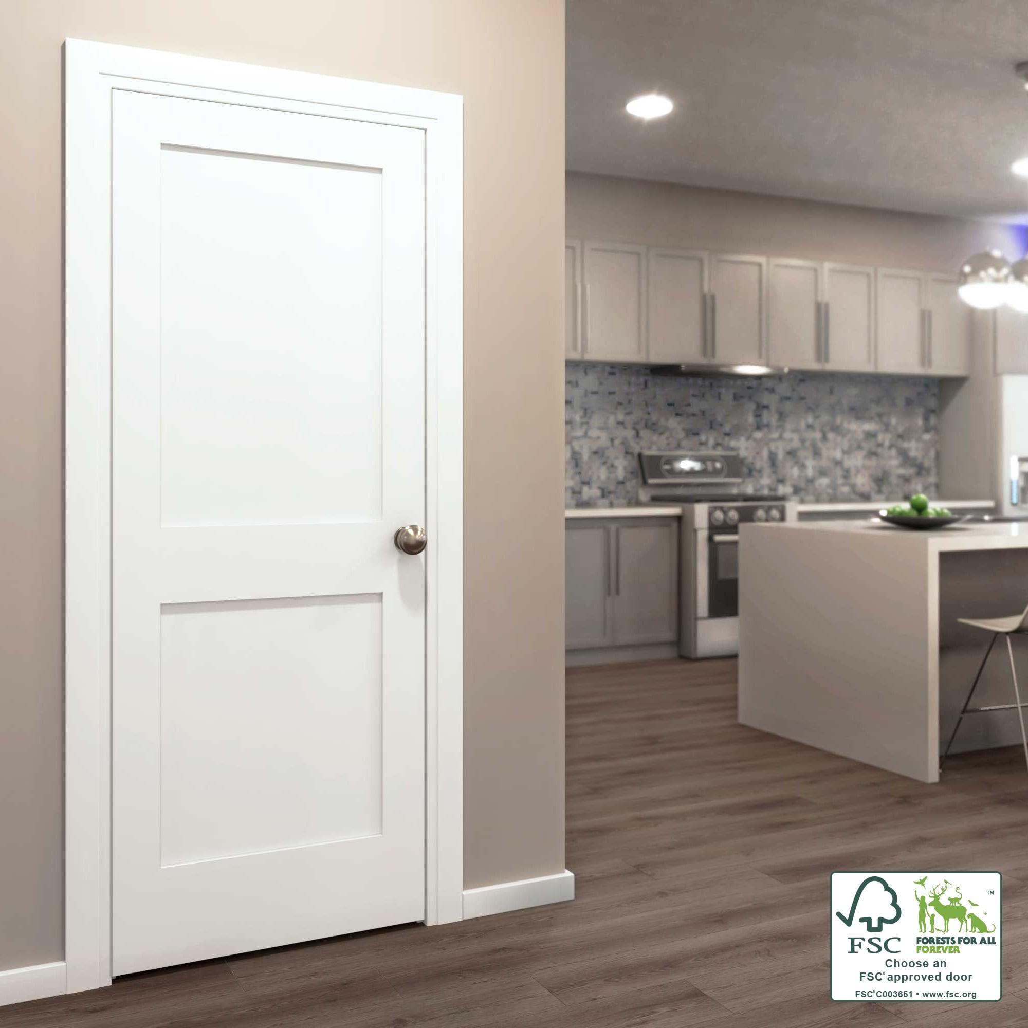 Trimlite Primed 2 Panel Interior Shaker Door Slab