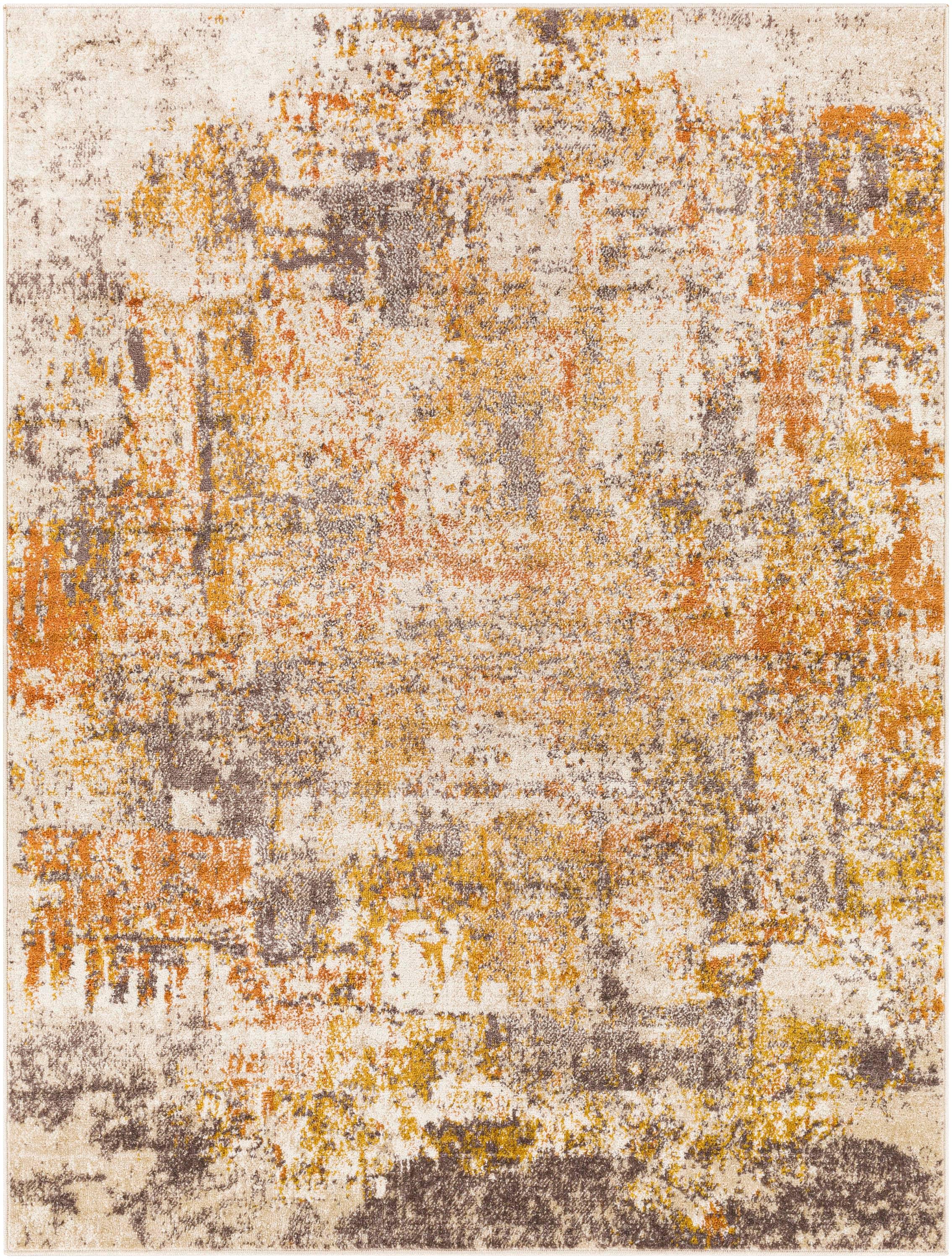 Livabliss Ankara Modern Area Rug,5'3" x 7',Burnt Orange