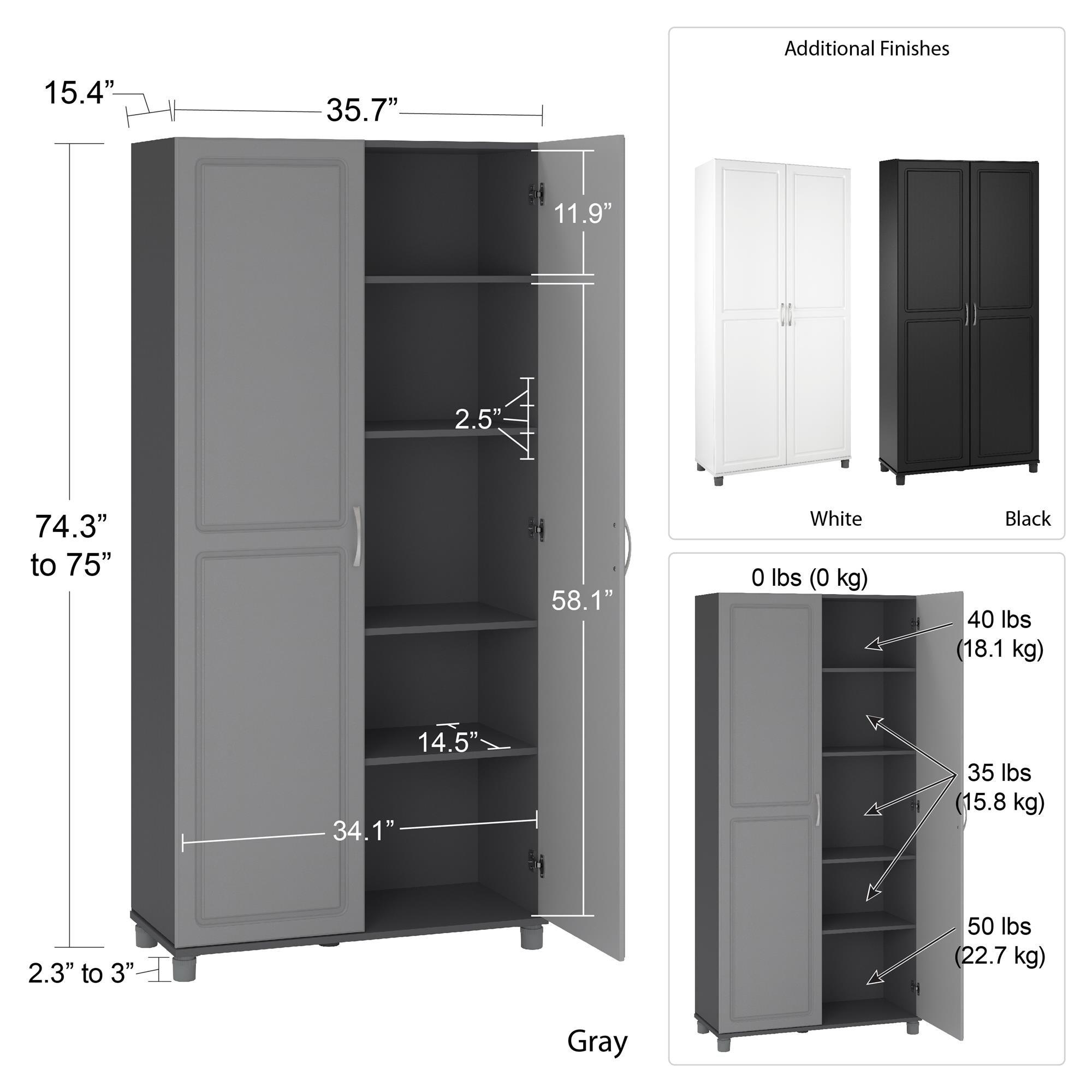 Systembuild Kendall 36" Utility Storage Cabinet, White