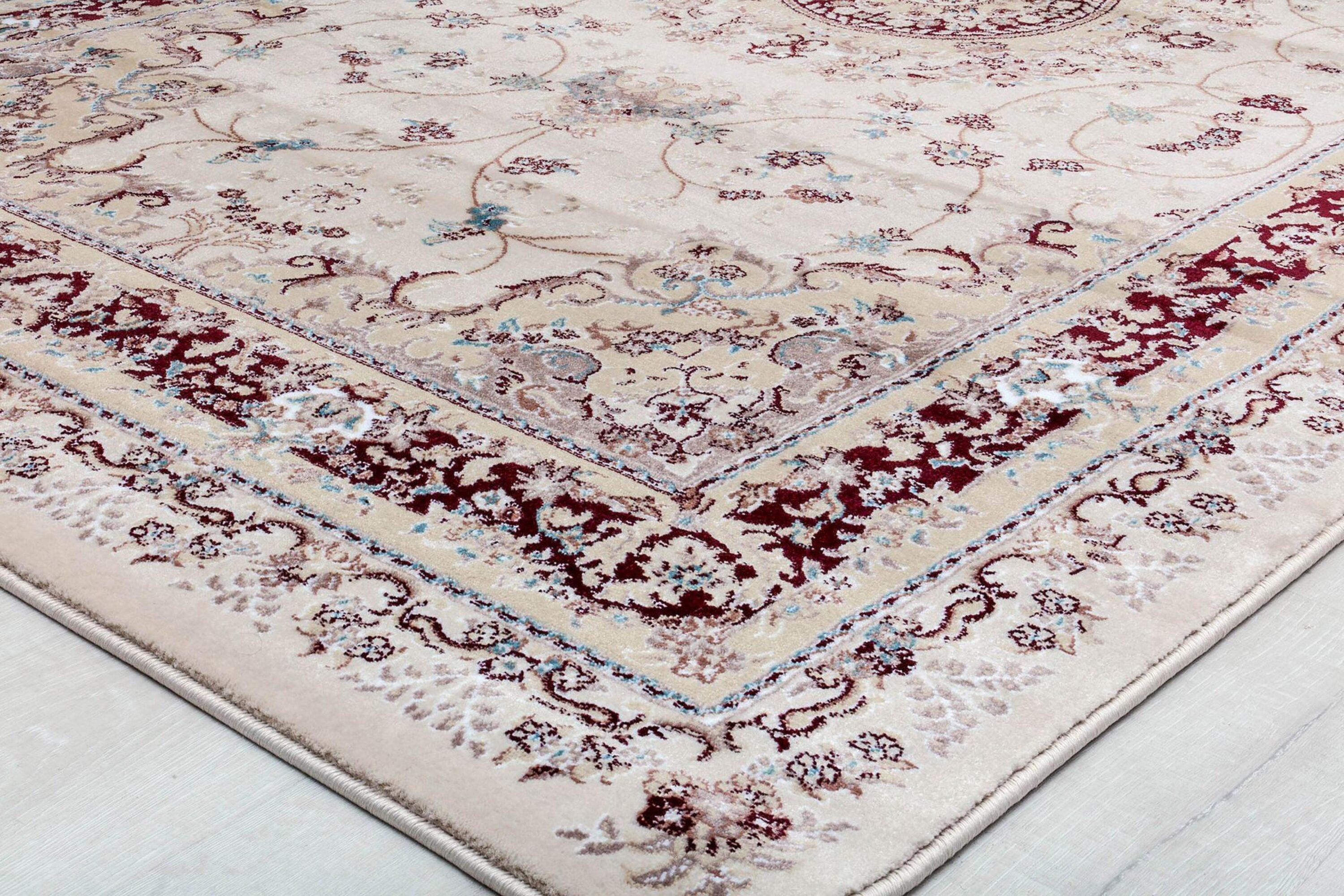 Rugs America Centurion CY30B Medallion Cream Transitional Vintage Beige Area Rug for Dining Room Rug Neutral Rug Living Room Rug Kitchen, 2'0"x4'0"